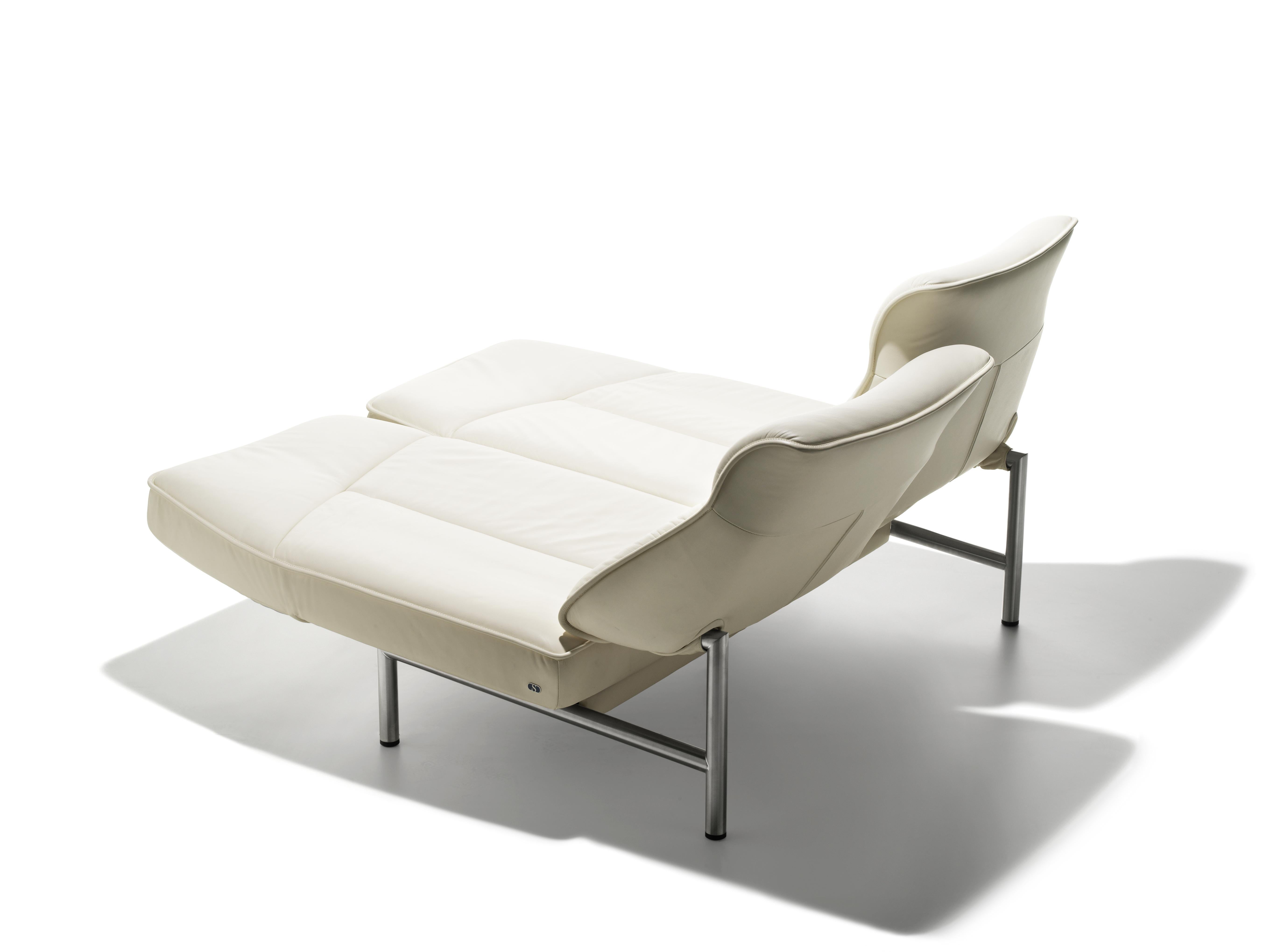 En vente : White (Snow) Canapé ou fauteuil moderne réglable en cuir DS-450 de De Sede 5