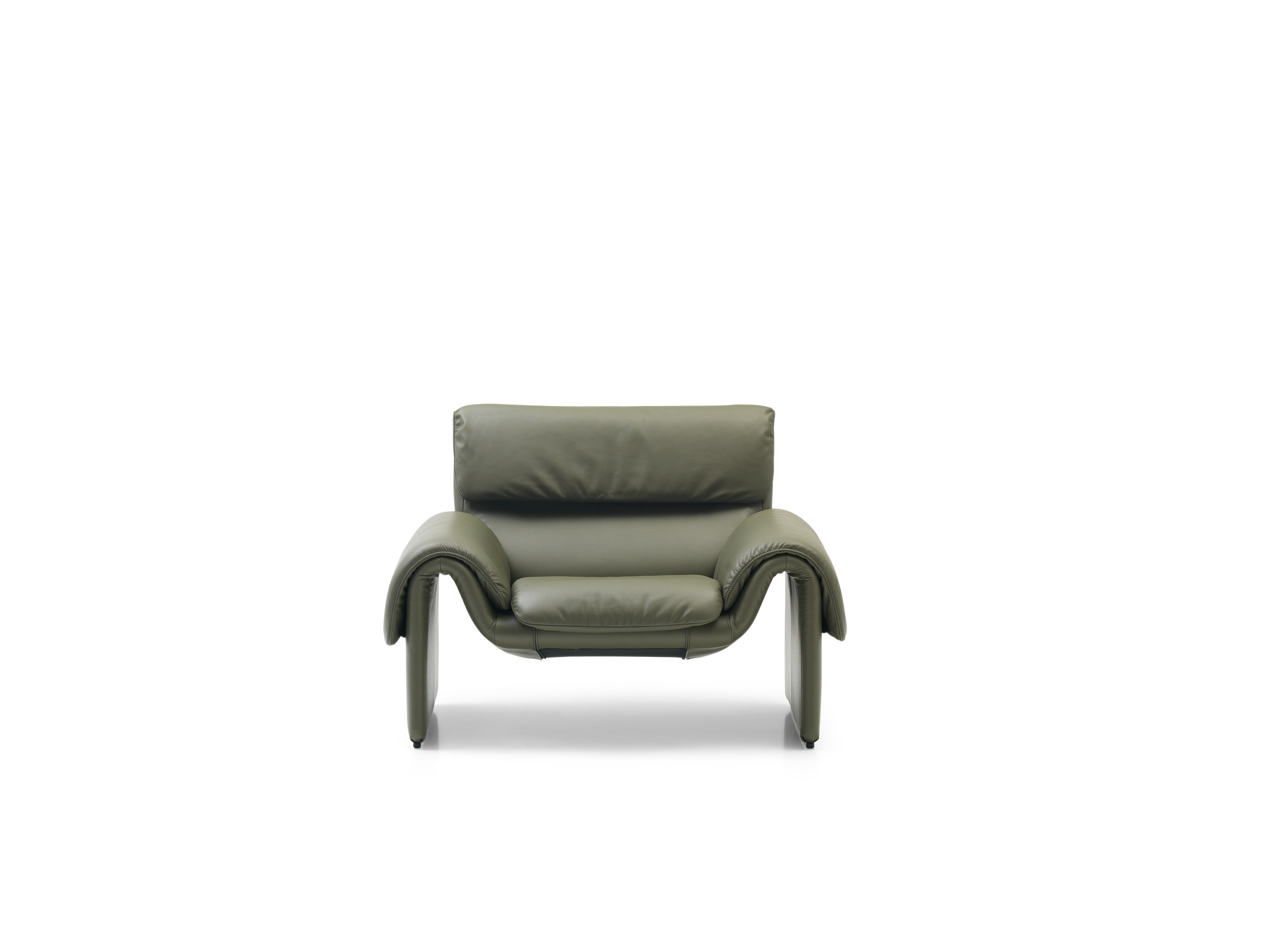 For Sale: Green (Olive) DS-2011 Bauhaus Leather Armchair by De Sede