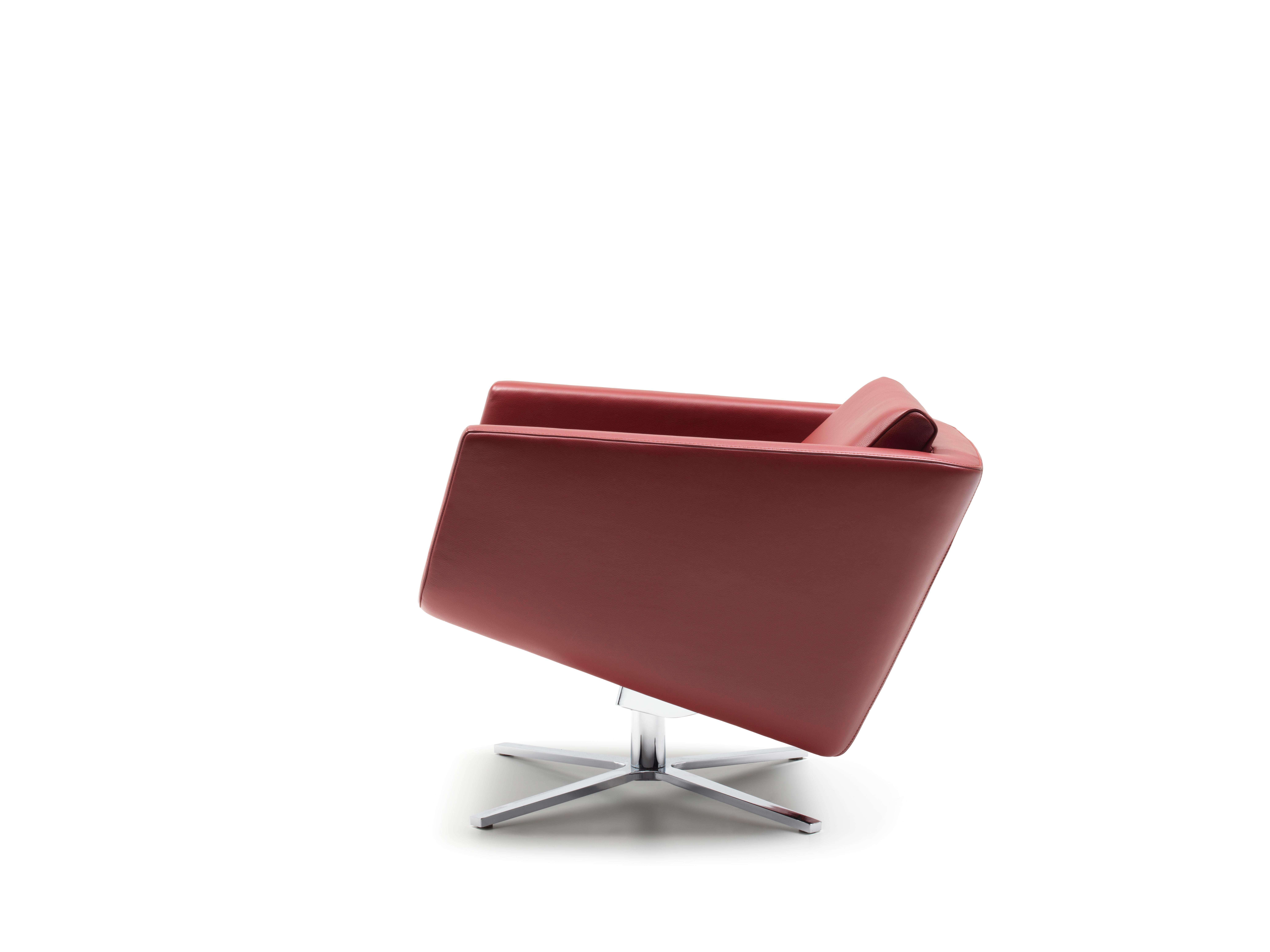 For Sale: Red (Barolo) Pavo Adjustable Leather Armchair by FSM 3