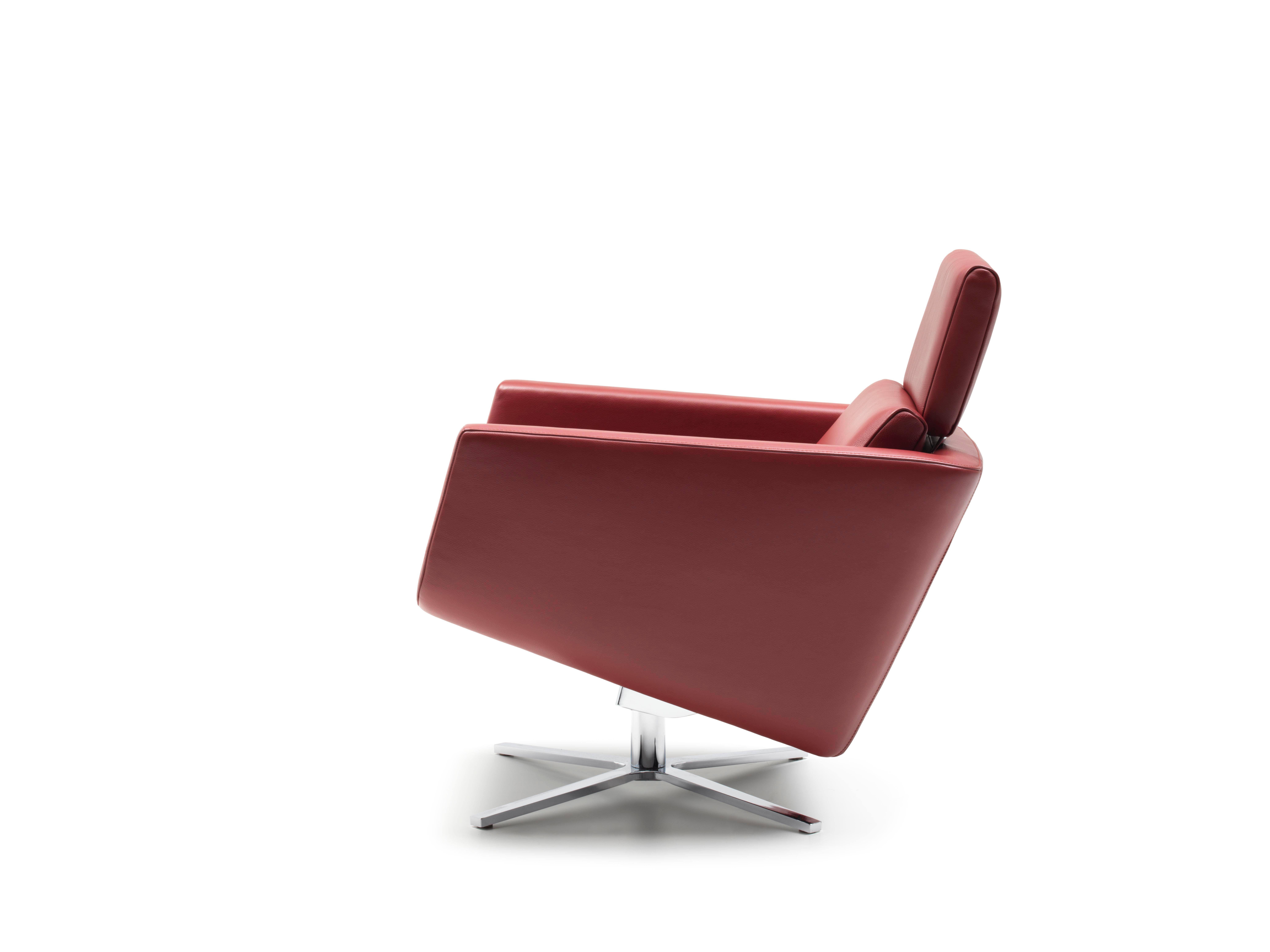 For Sale: Red (Barolo) Pavo Adjustable Leather Armchair by FSM 4