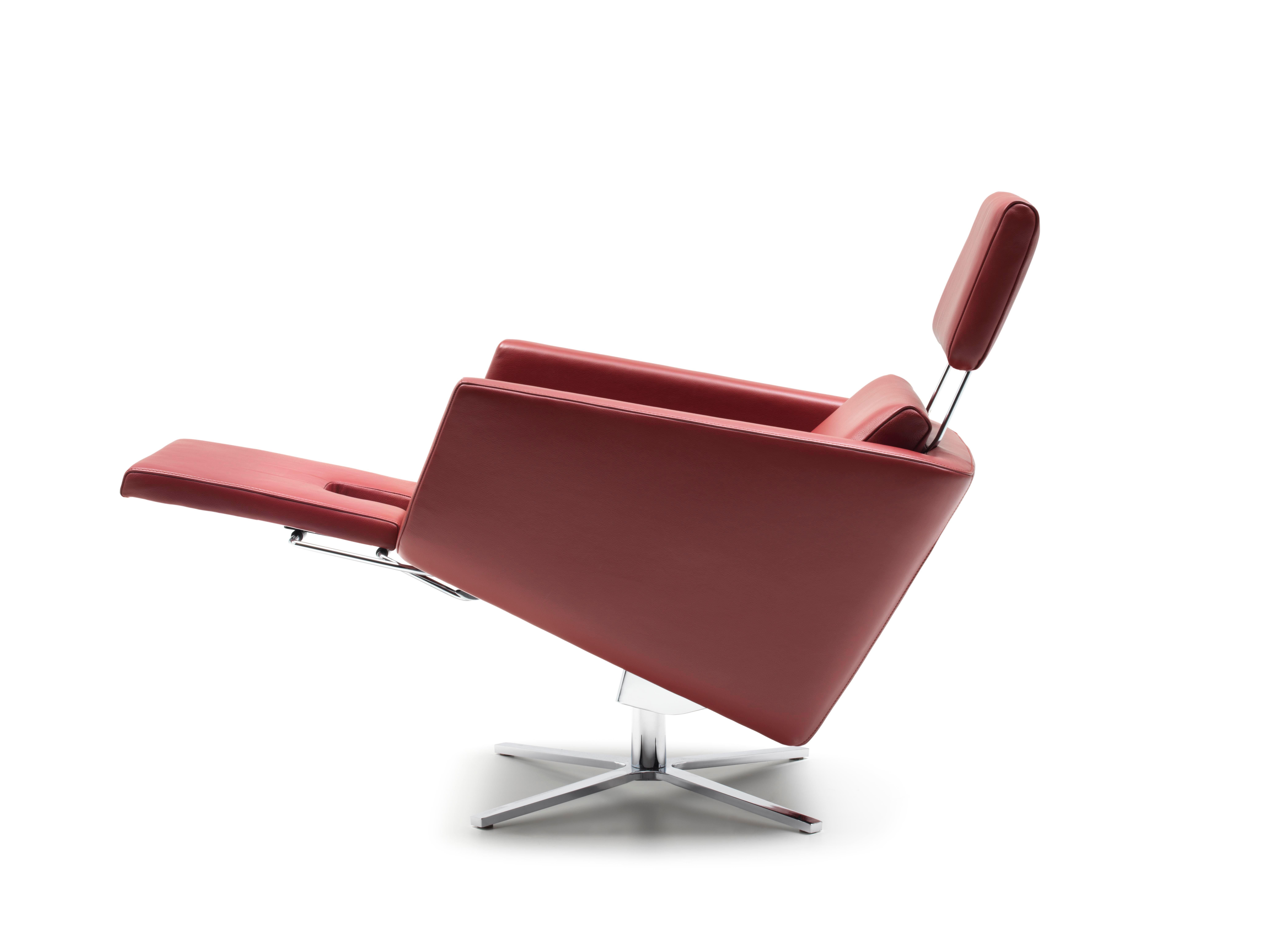 For Sale: Red (Barolo) Pavo Adjustable Leather Armchair by FSM 5