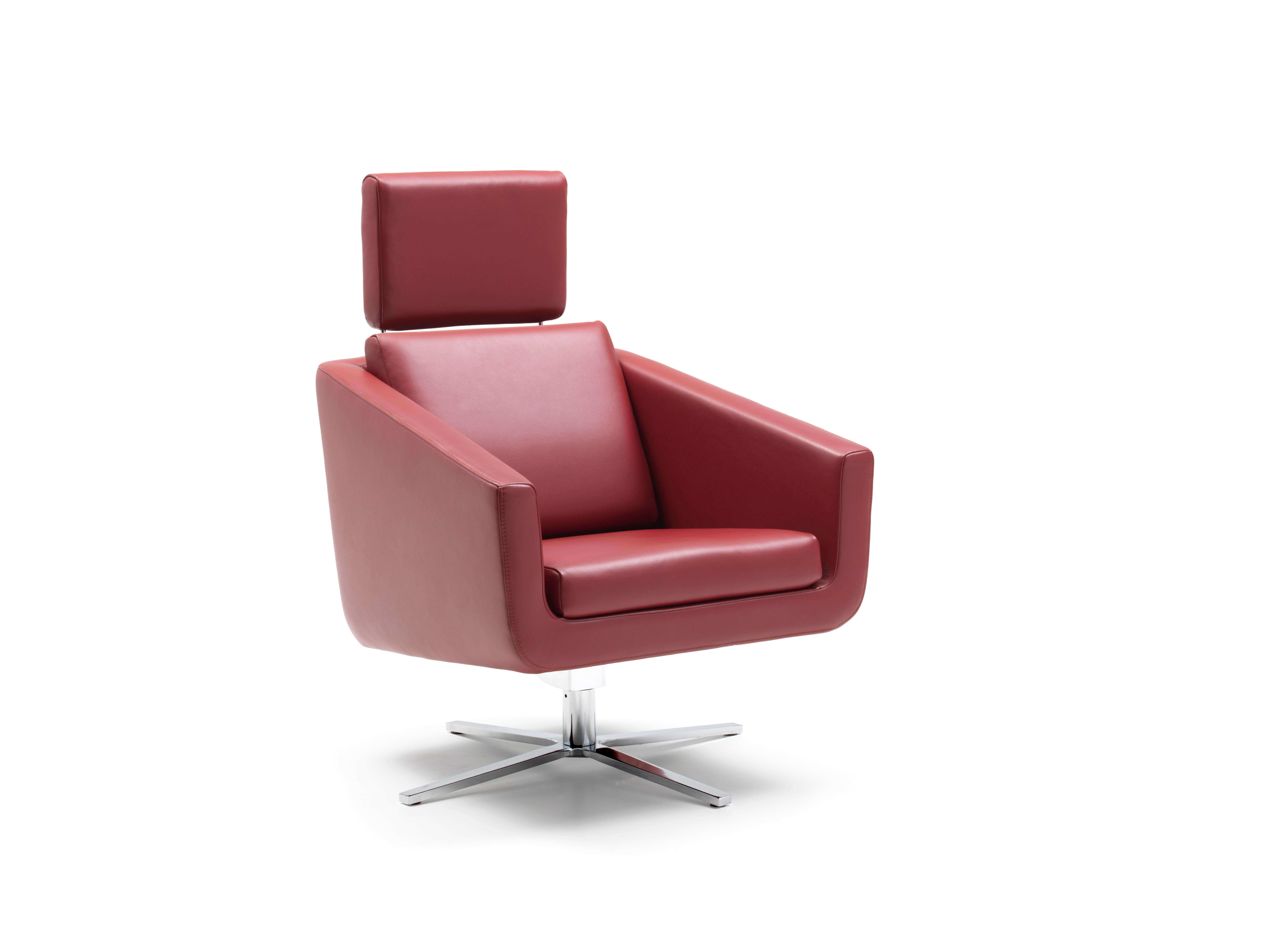 For Sale: Red (Barolo) Pavo Adjustable Leather Armchair by FSM 6