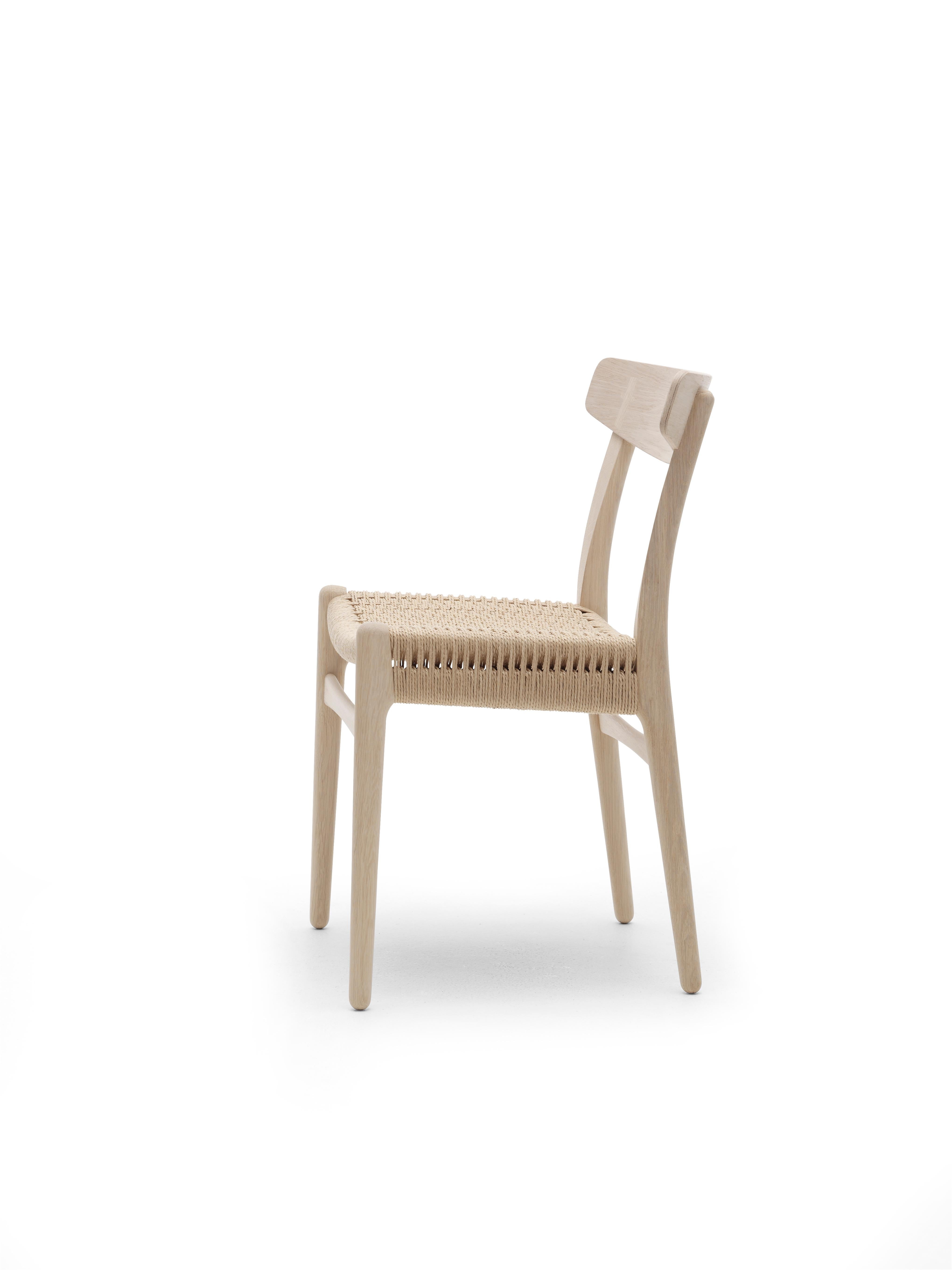 Brown (Oak Soap) CH23 Dining Chair in Wood Finishes with Natural Papercord Seat by Hans J. Wegner 6