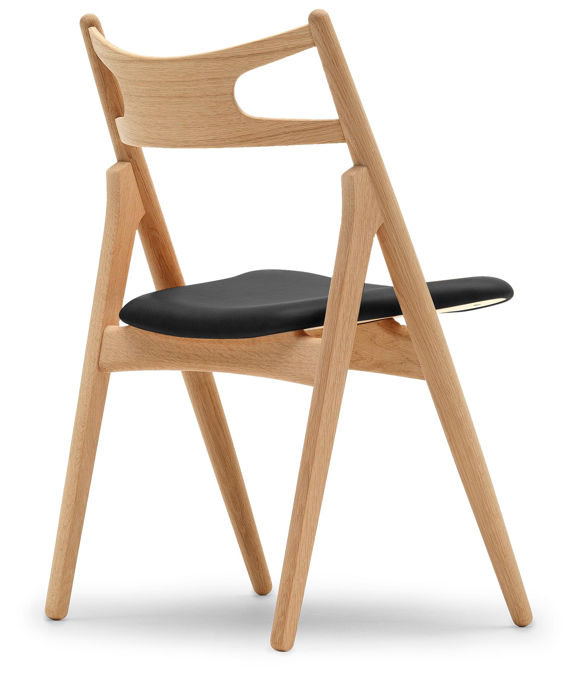 Black (Thor 301) CH29P Sawbuck Chair in Oiled Oak by Hans J. Wegner 3