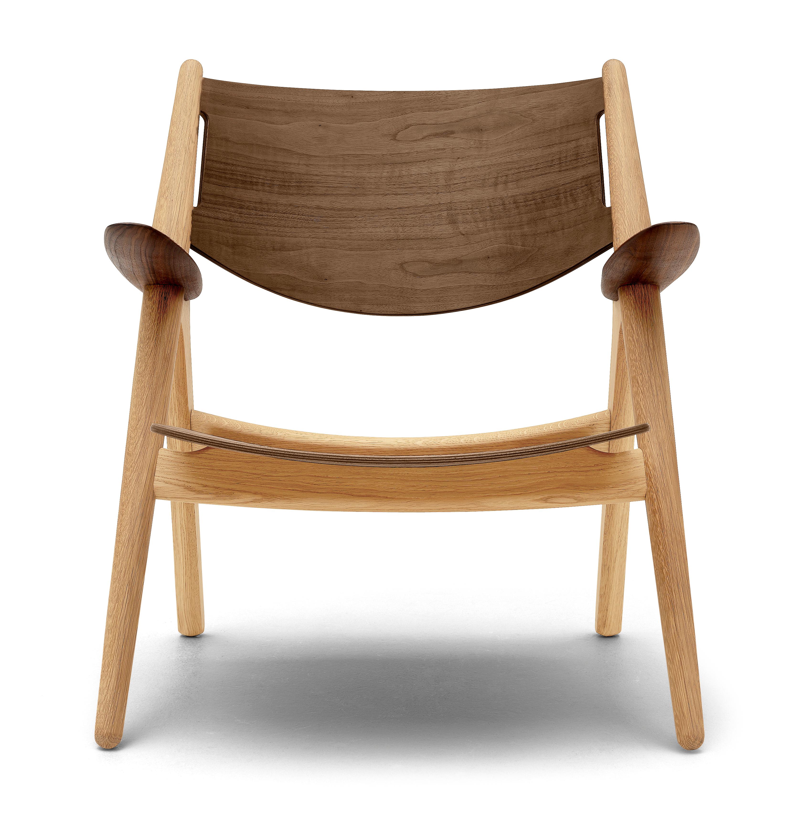 Brown (Oak/Walnut) CH28T Lounge Chair in Wood Finish by Hans J. Wegner