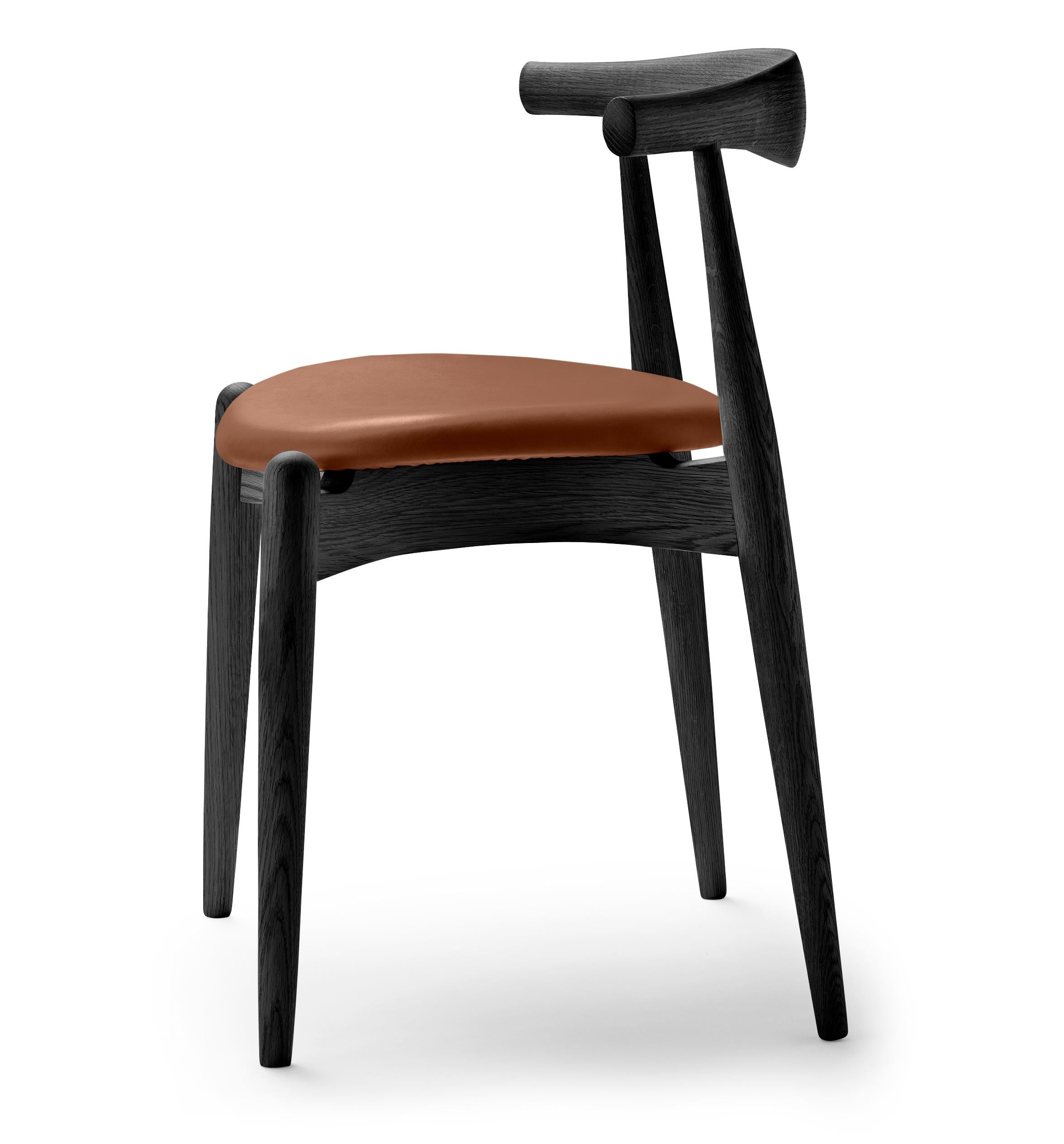Brown (Thor 307) CH20 Elbow Chair in Oak Painted Black by Hans J. Wegner 2
