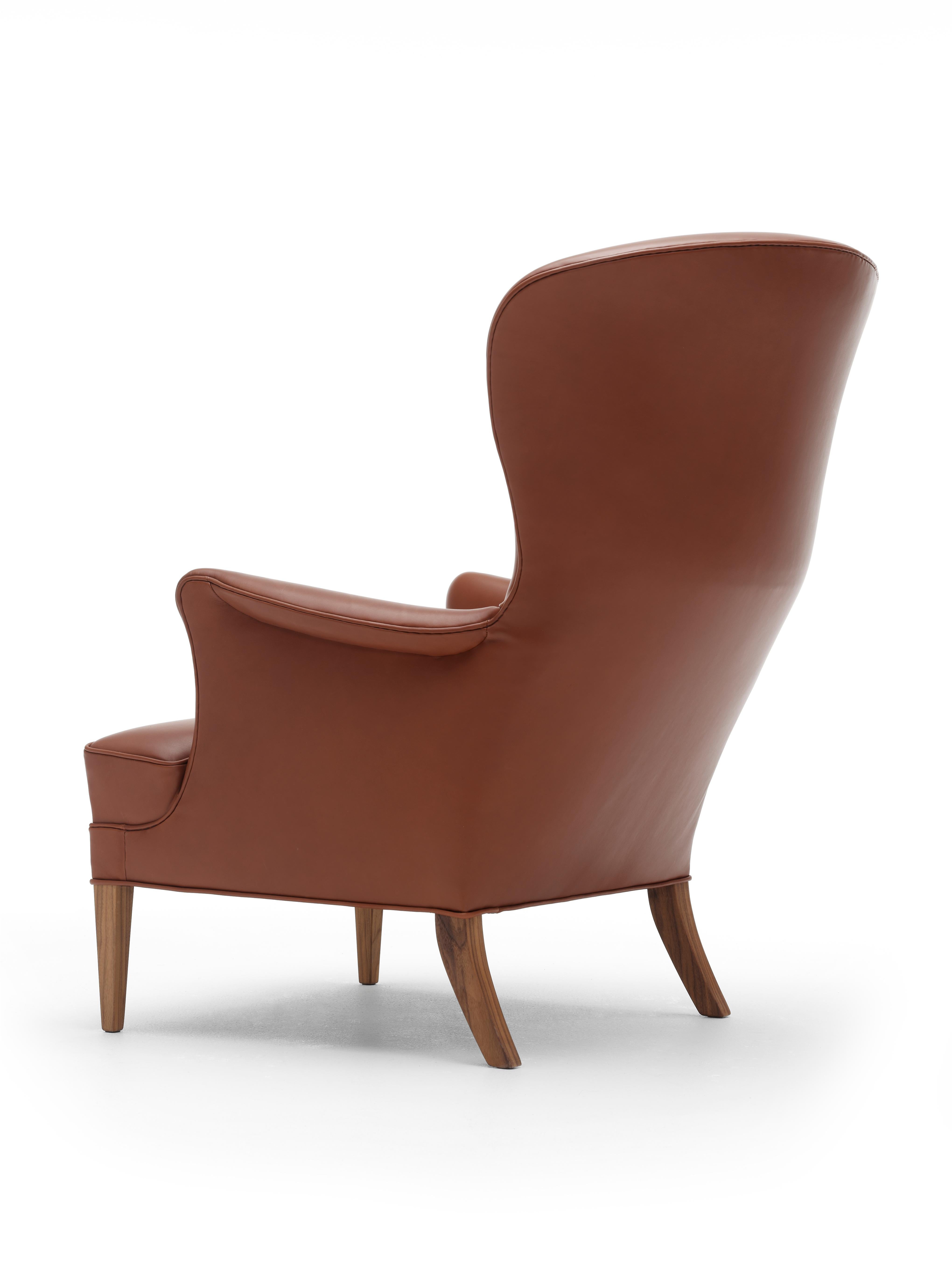 Red (Sif 93) FH419 Heritage Chair in Walnut Oil by Frits Henningsen 4
