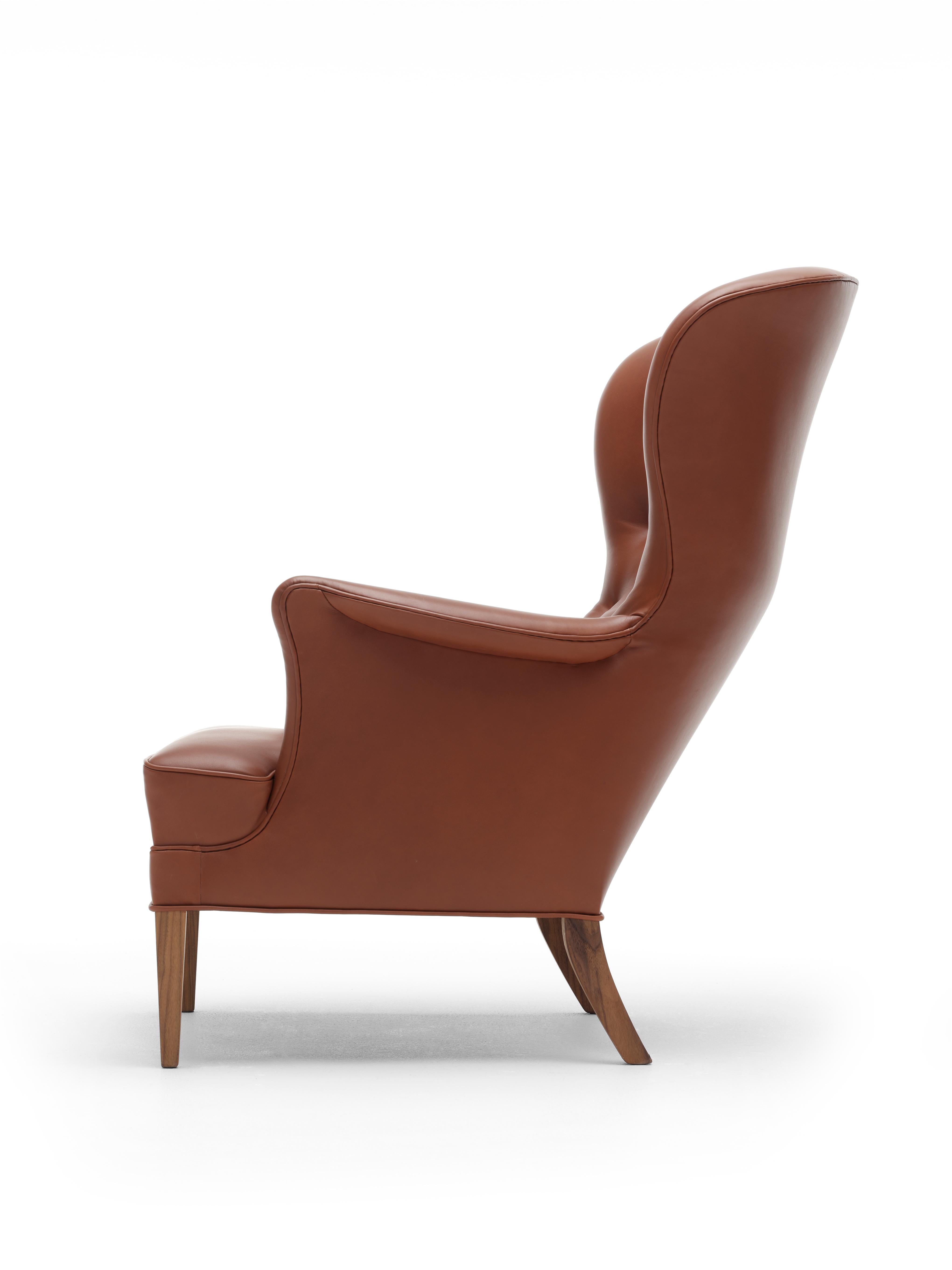 Red (Sif 93) FH419 Heritage Chair in Walnut Oil by Frits Henningsen 3