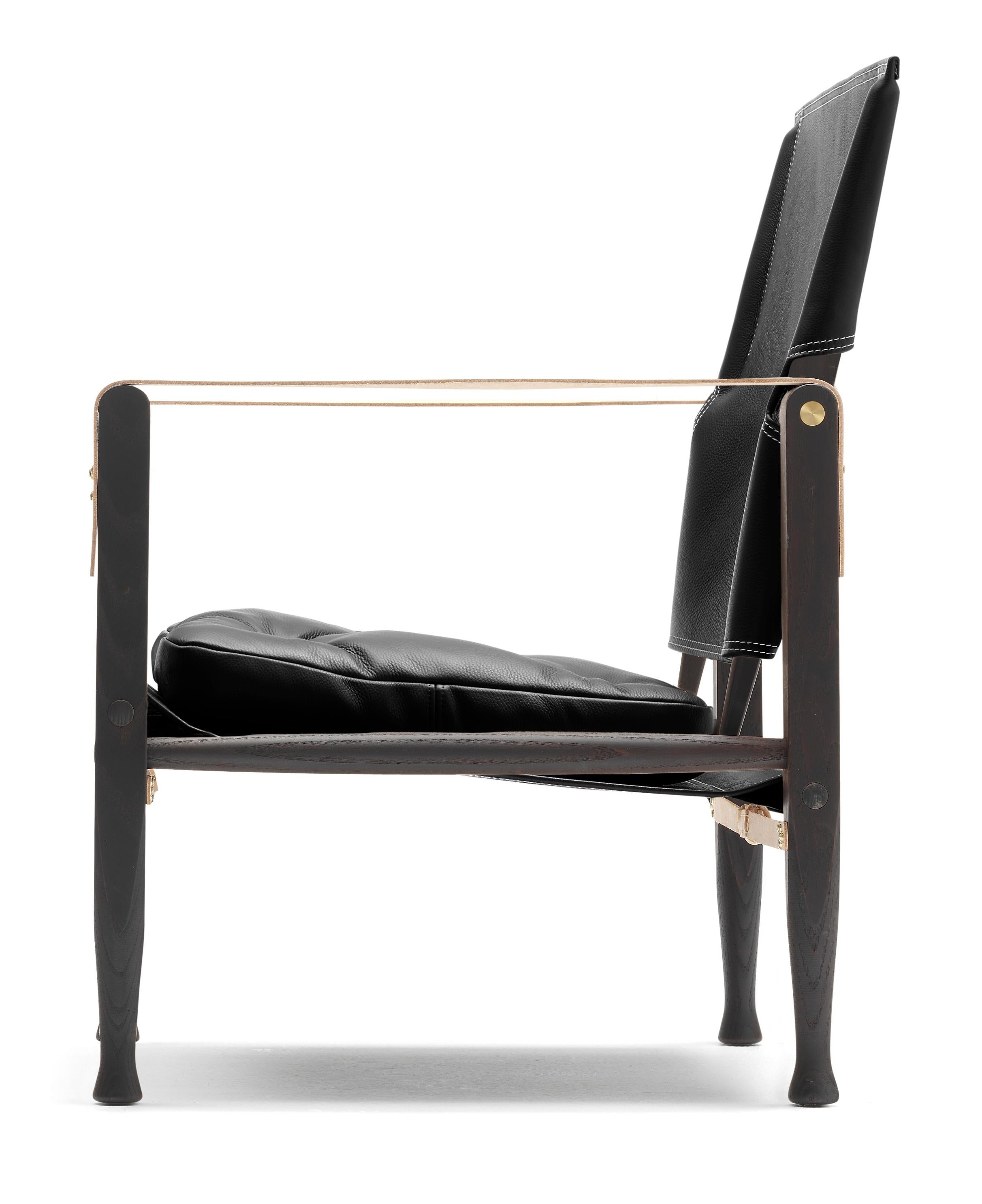 Black (Thor 301) KK47000 Safari Chair in Smoked Stain by Kaare Klint 2