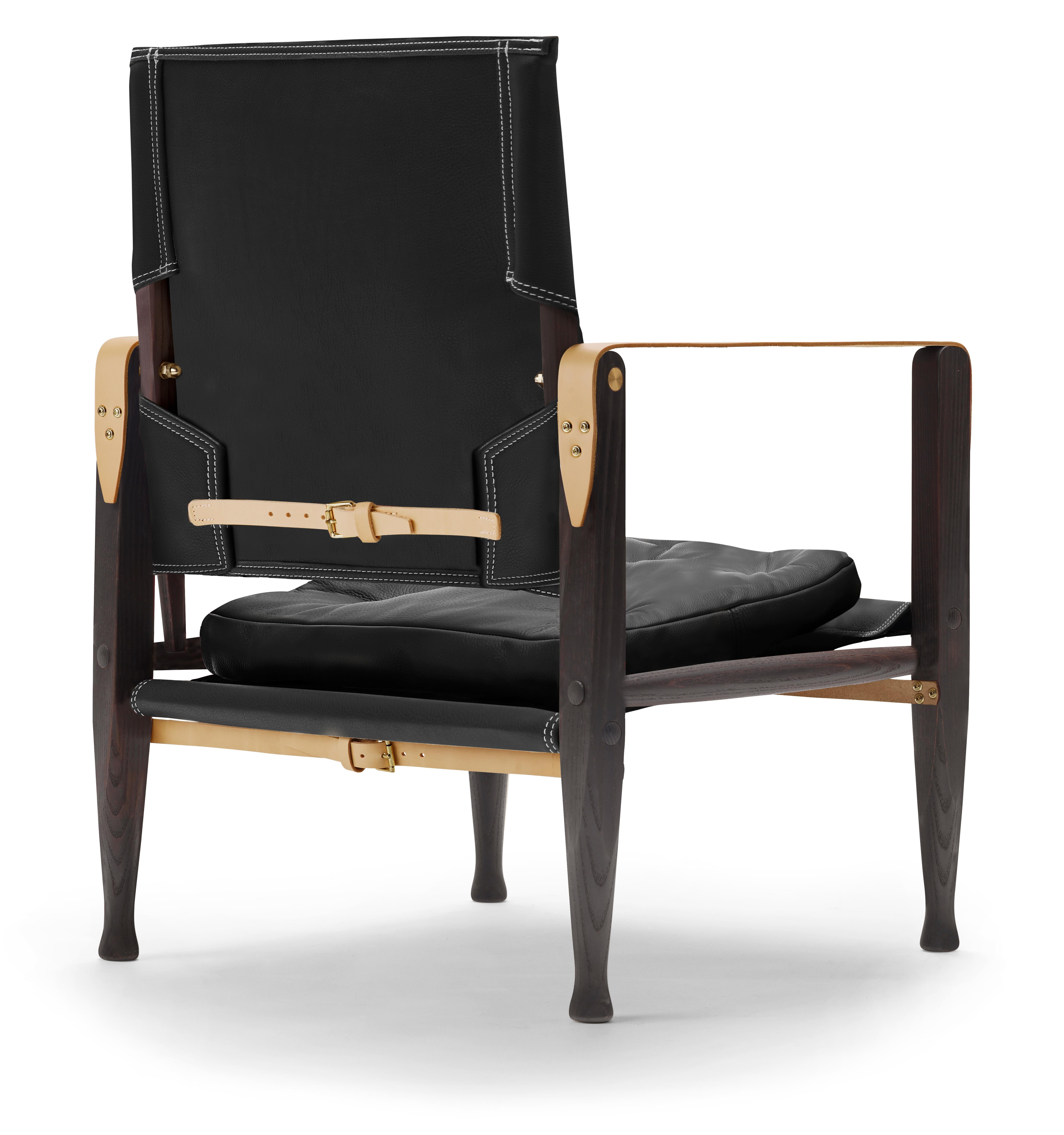 Black (Thor 301) KK47000 Safari Chair in Smoked Stain by Kaare Klint 3