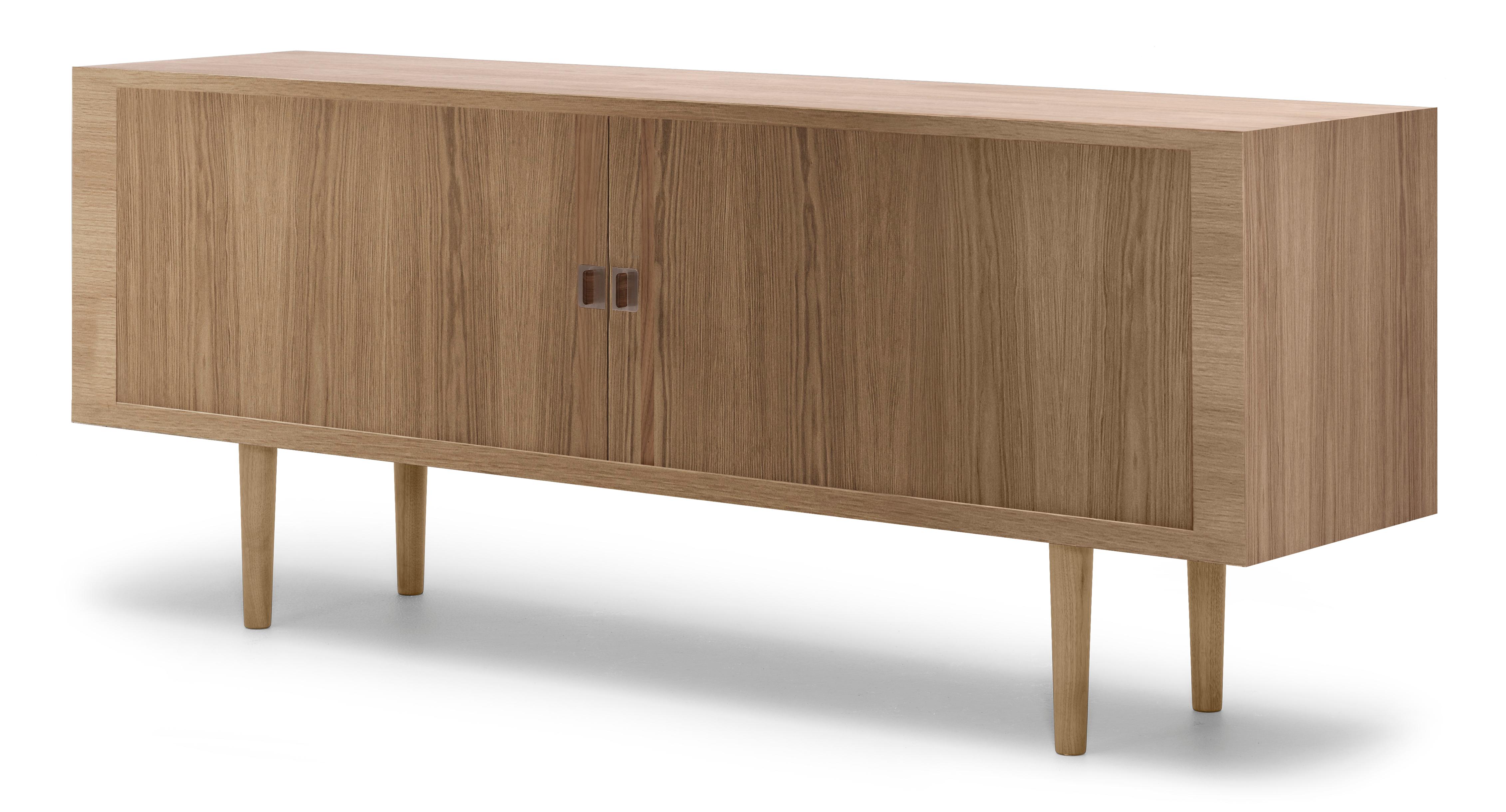 Brown (Oak Oil) CH825 Credenza with Wood Base by Hans J. Wegner 2