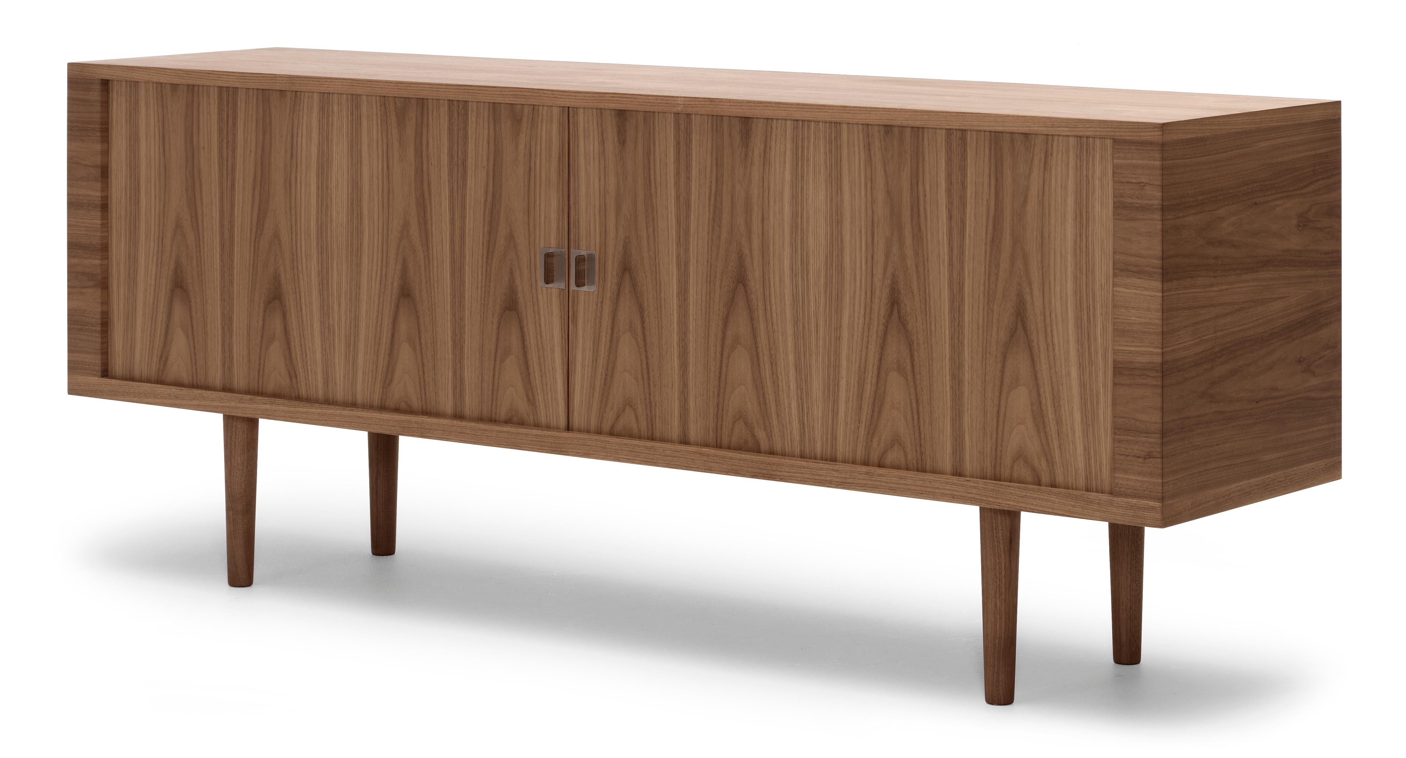 Brown (Walnut Oil) CH825 Credenza with Wood Base by Hans J. Wegner 2