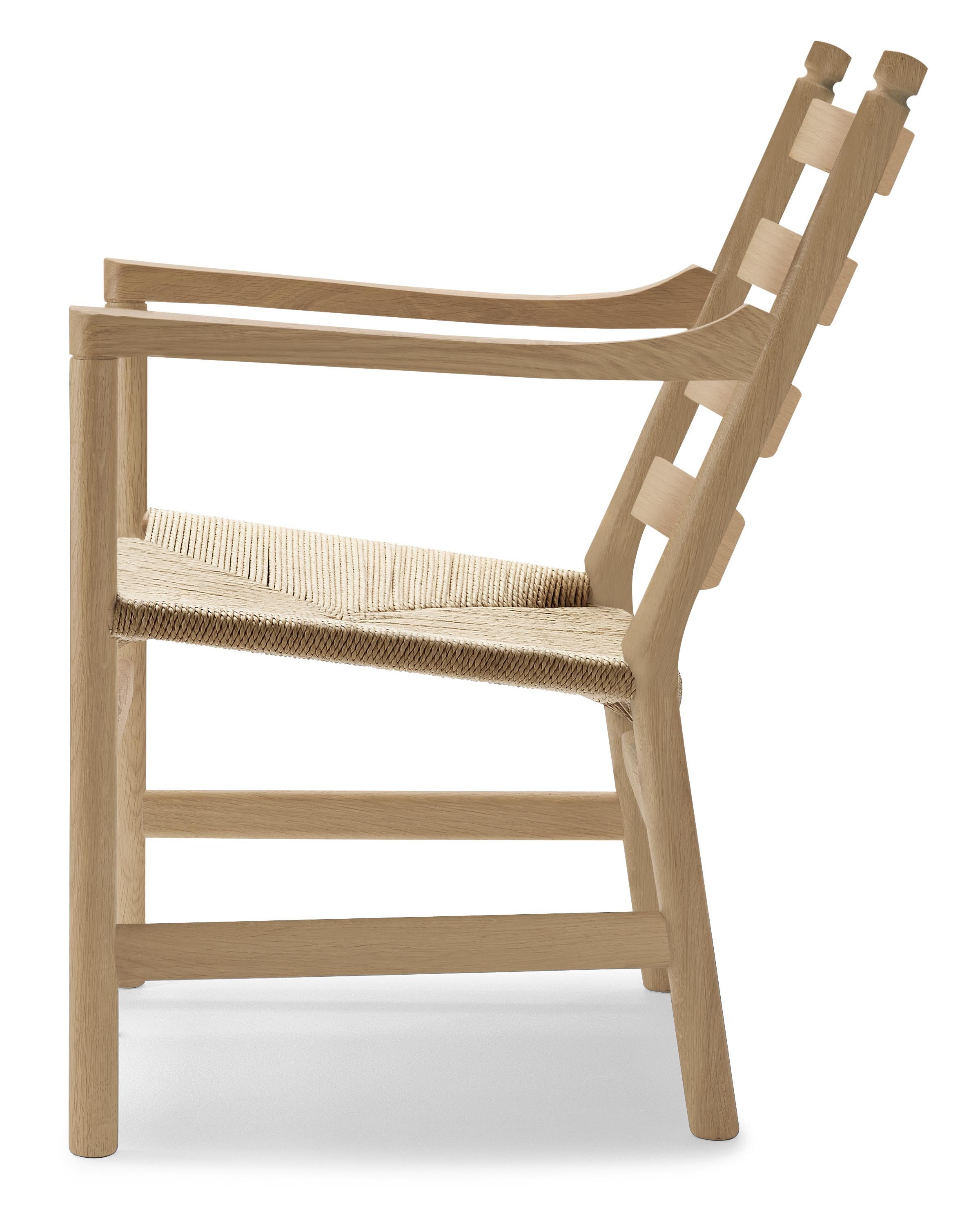 Brown (Oak Soap) CH44 Lounge Chair in Wood with Natural Papercord Seat by Hans J. Wegner 2