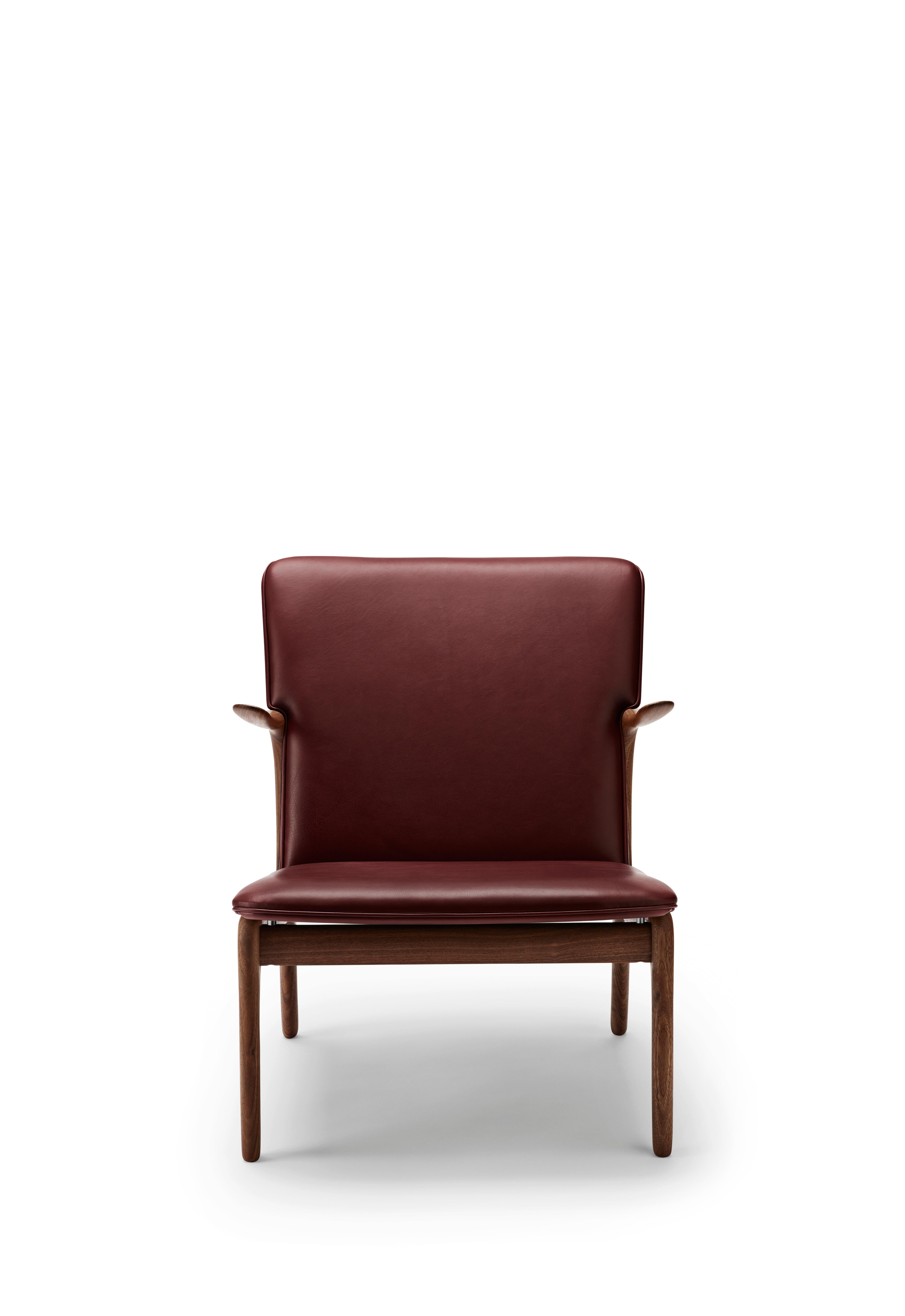 Red (Sif 93) OW124 Beak Chair in Walnut Oil by Ole Wanscher
