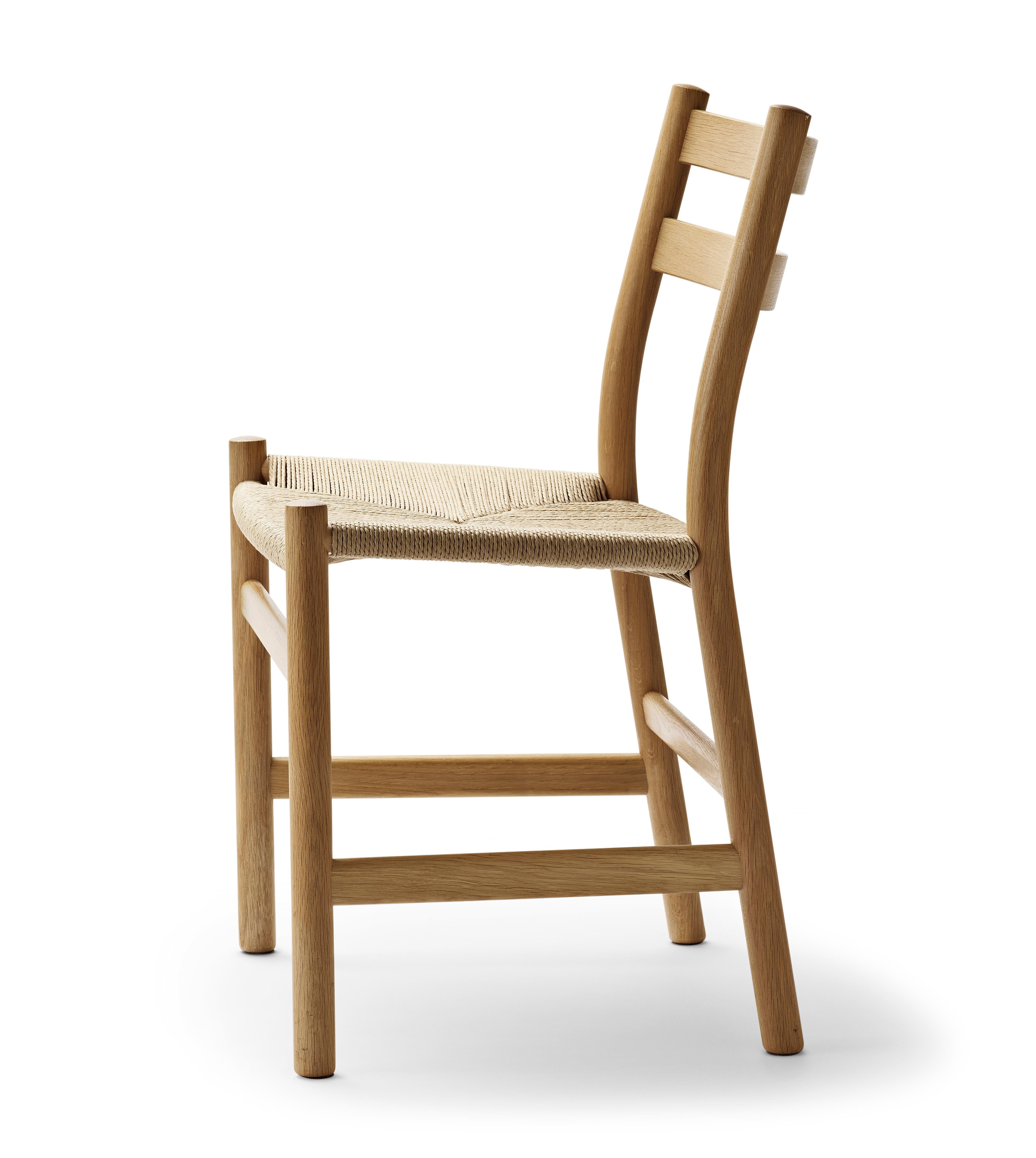 Brown (Oak Oil) CH47 Dining Chair in Wood Finishes with Natural Papercord Seat by Hans J. Wegner 3