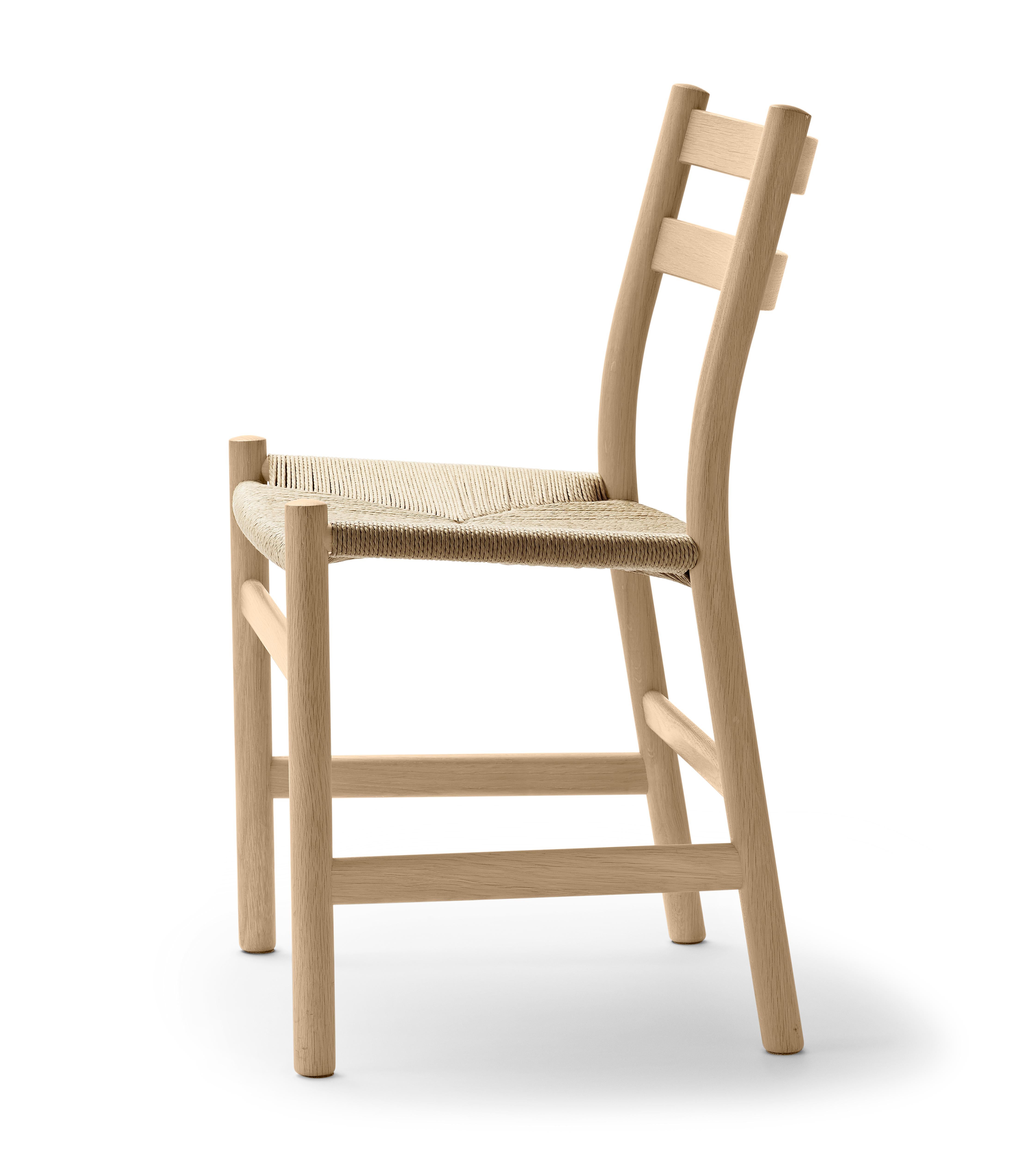Brown (Oak Soap) CH47 Dining Chair in Wood Finishes with Natural Papercord Seat by Hans J. Wegner 2