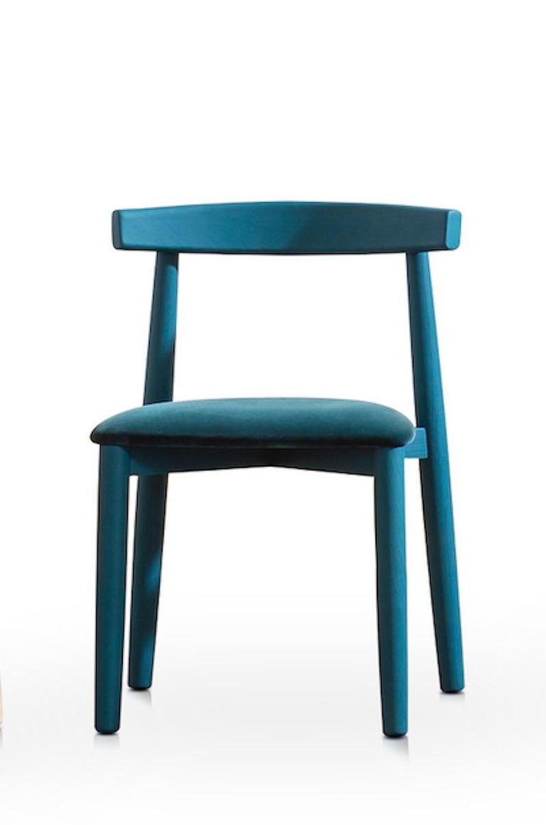 Customizable Claretta Bold Chair in Matching Aniline Base - Main Image