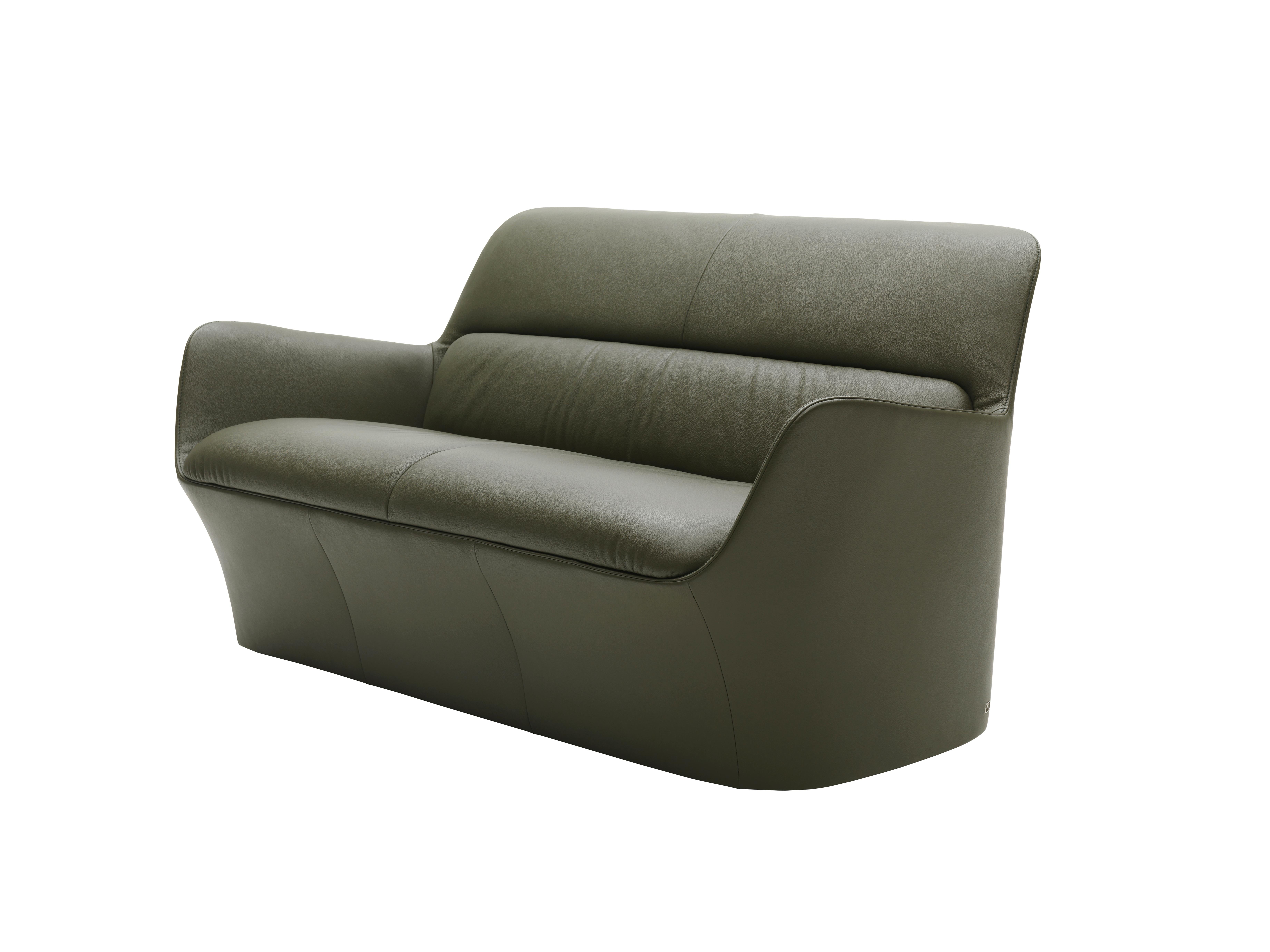 En vente : Green (Olive) Canapé fixe en cuir De Sede par Alfredo Häberli 2
