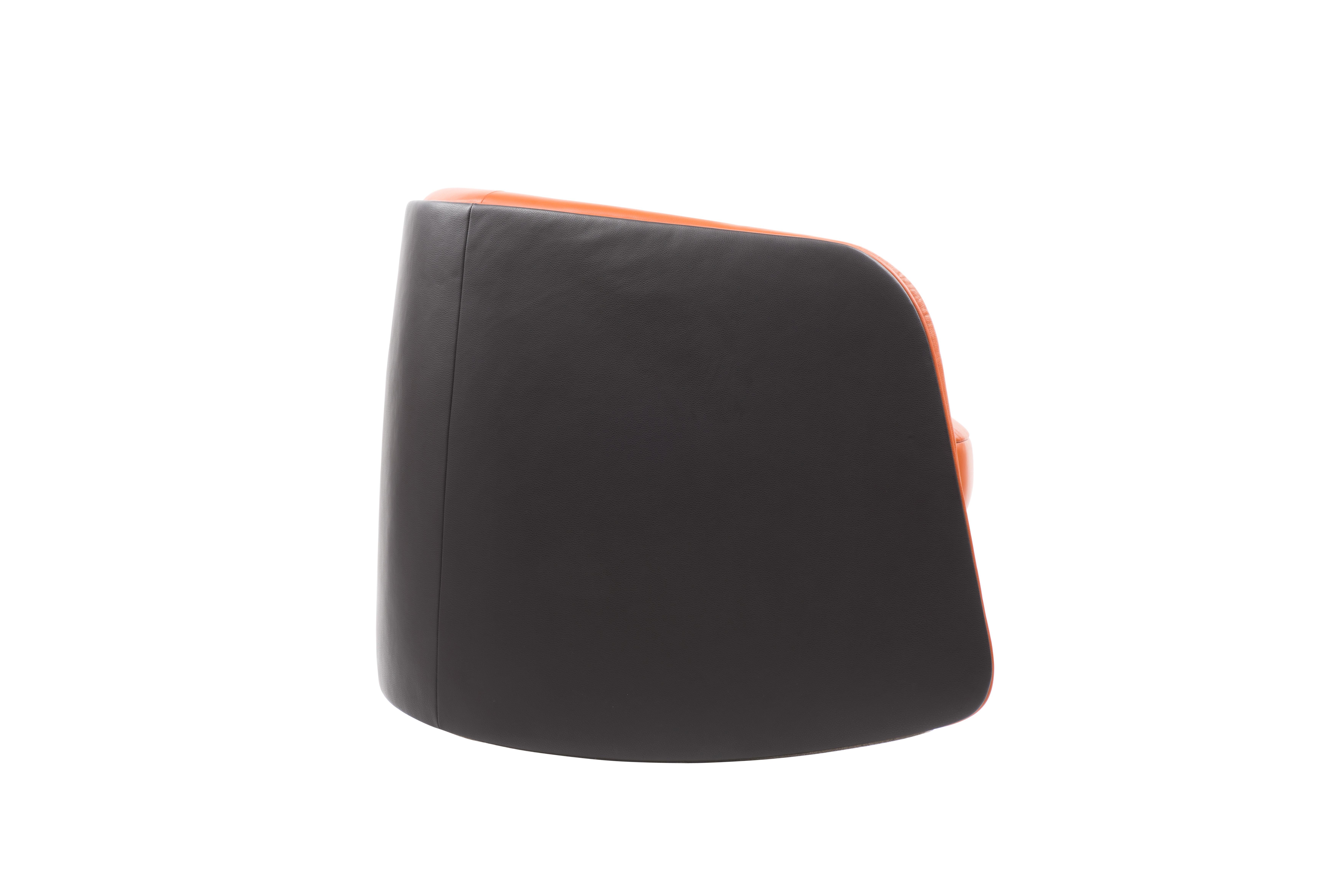 For Sale: Orange (Maine) De Sede Customizable Leather Rocking Chair 3