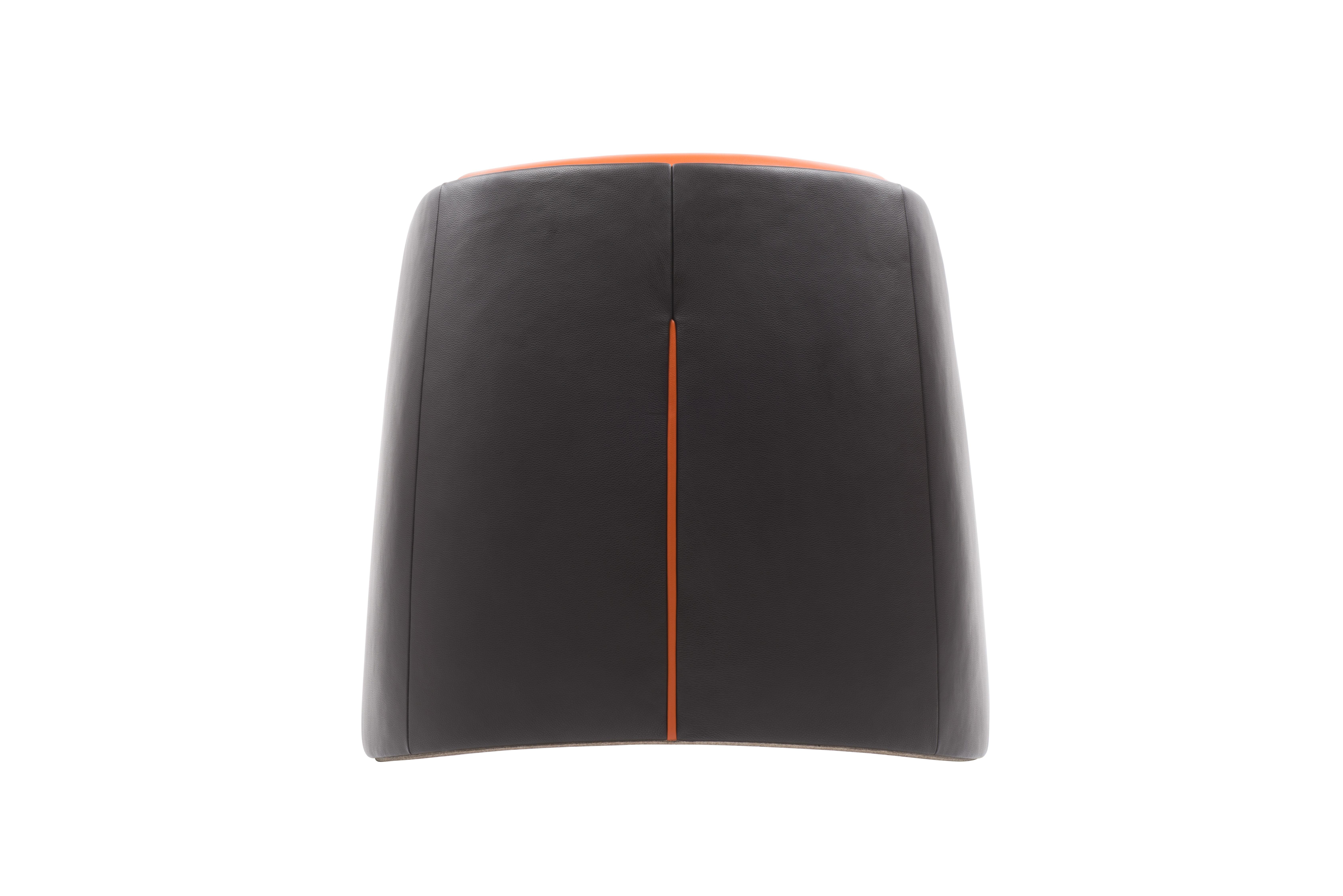 For Sale: Orange (Maine) De Sede Customizable Leather Rocking Chair 4