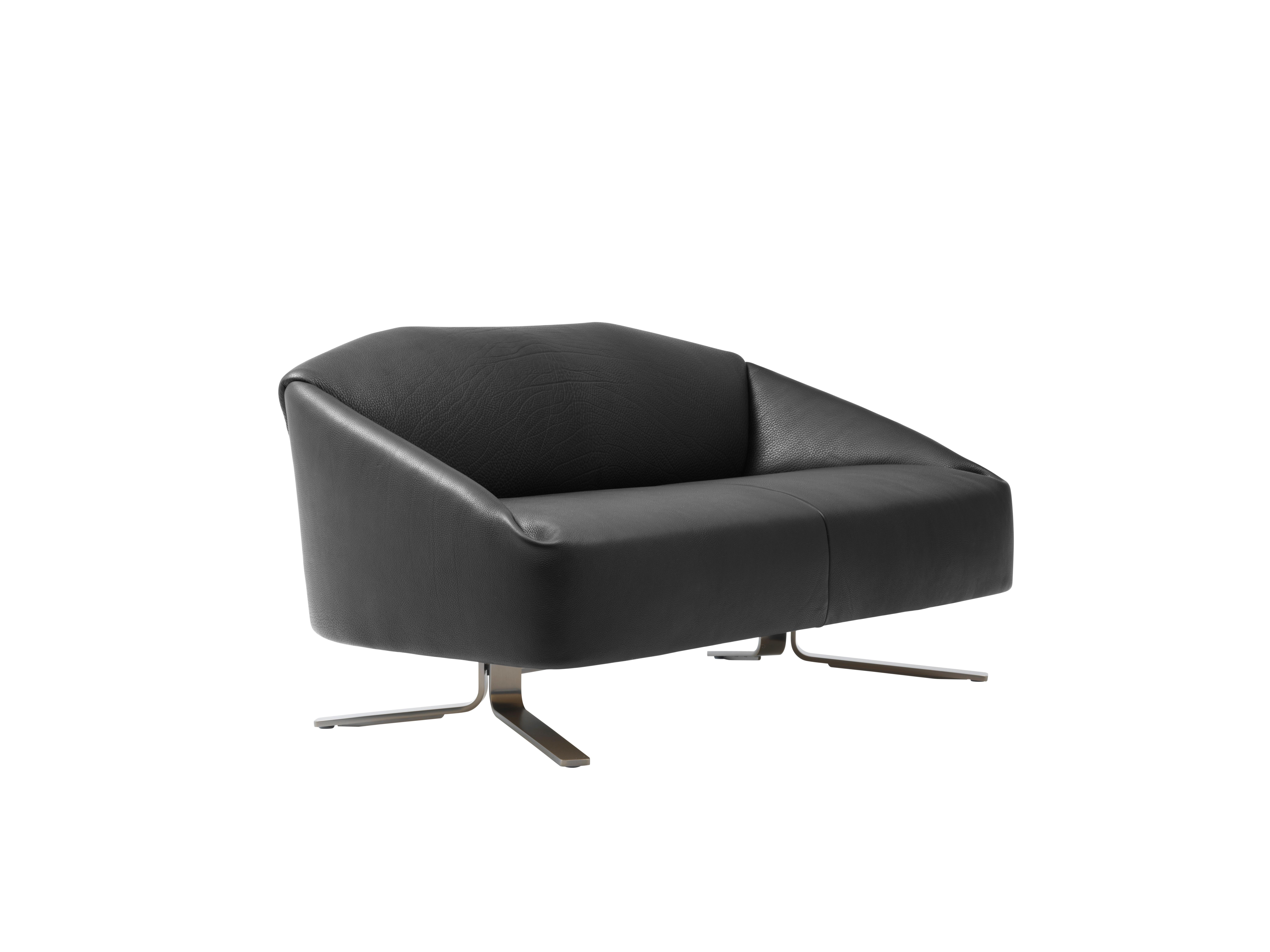 Im Angebot: De Sede Leder Falten Sofa von Alfredo Häberli, Black (NECK Black) 2