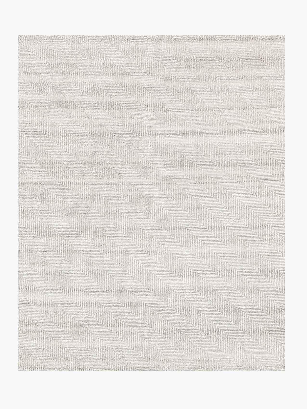 For Sale: Beige (Sand) Ben Soleimani Vello Rug– Hand-knotted Wool + Viscose Ash/Silver 6'x9'