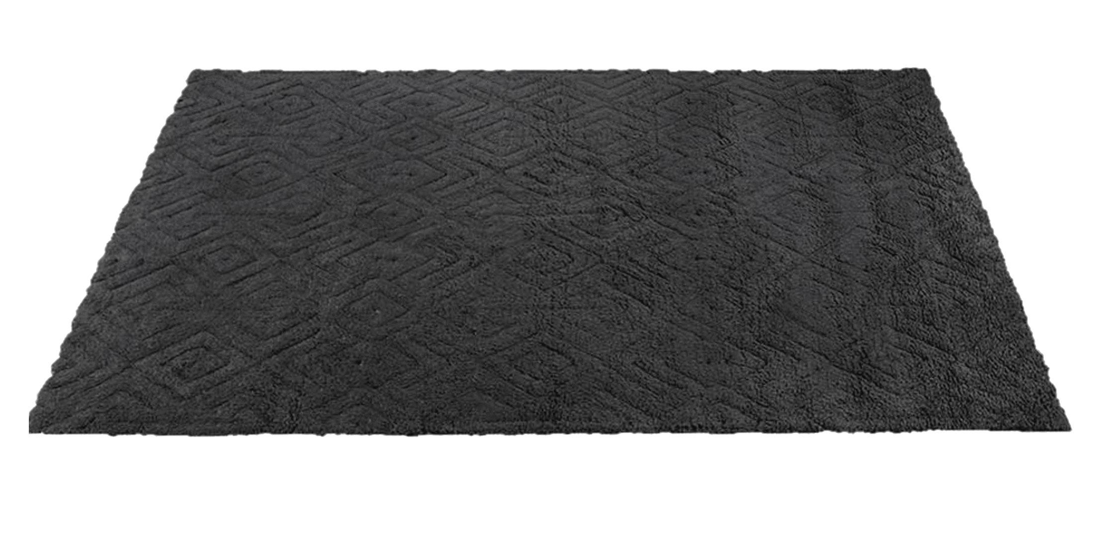 For Sale: Black (Charcoal) Ben Soleimani Cava Rug– Moroccan Hand-knotted Ultra-plush Charcoal 6'x9' 2