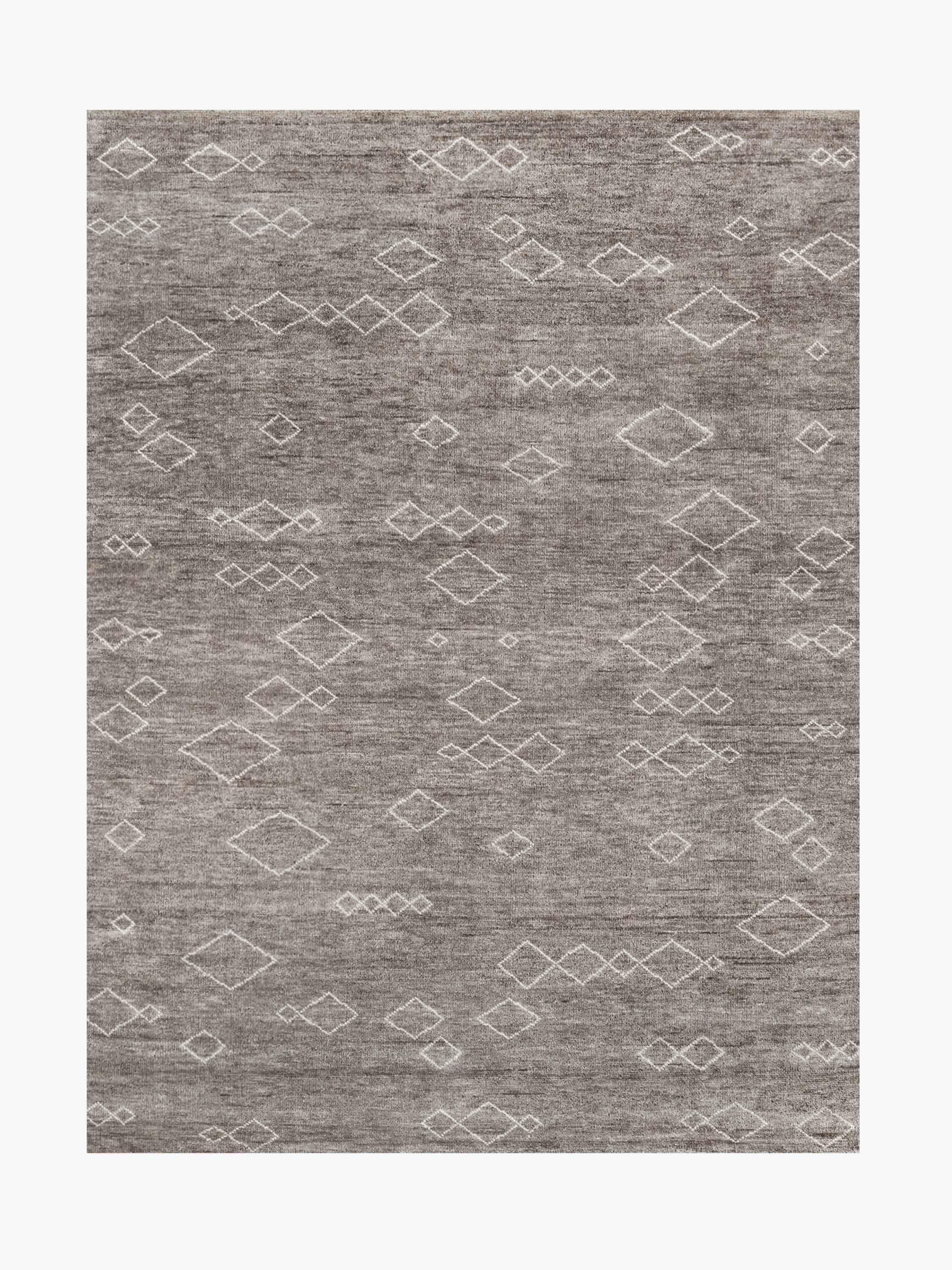 For Sale: Gray (Graphite/Sand) Ben Soleimani Arisa Rug– Moroccan Hand-knotted Plush Wool Carbon/Mist 6'x9'