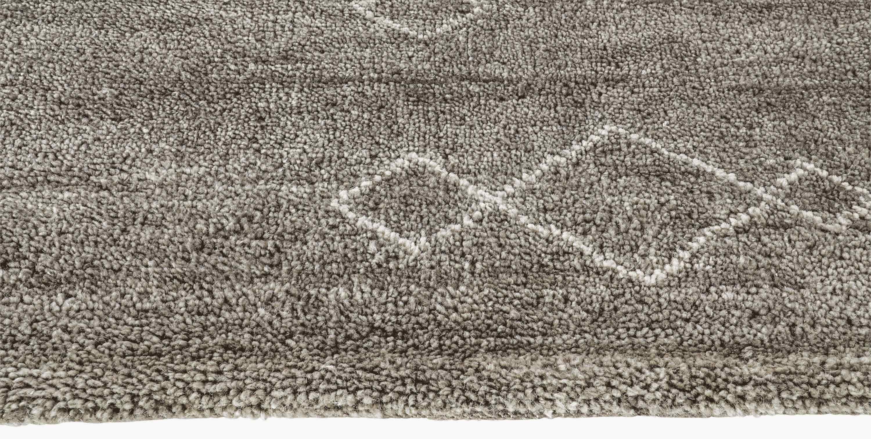 For Sale: Gray (Graphite/Sand) Ben Soleimani Arisa Rug– Moroccan Hand-knotted Plush Wool Carbon/Mist 6'x9' 3