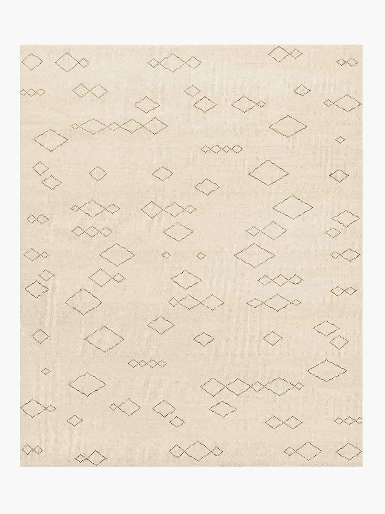 For Sale: Beige (Sand/Charcoal) Ben Soleimani Arisa Rug– Moroccan Hand-knotted Plush Wool Carbon/Mist 6'x9'