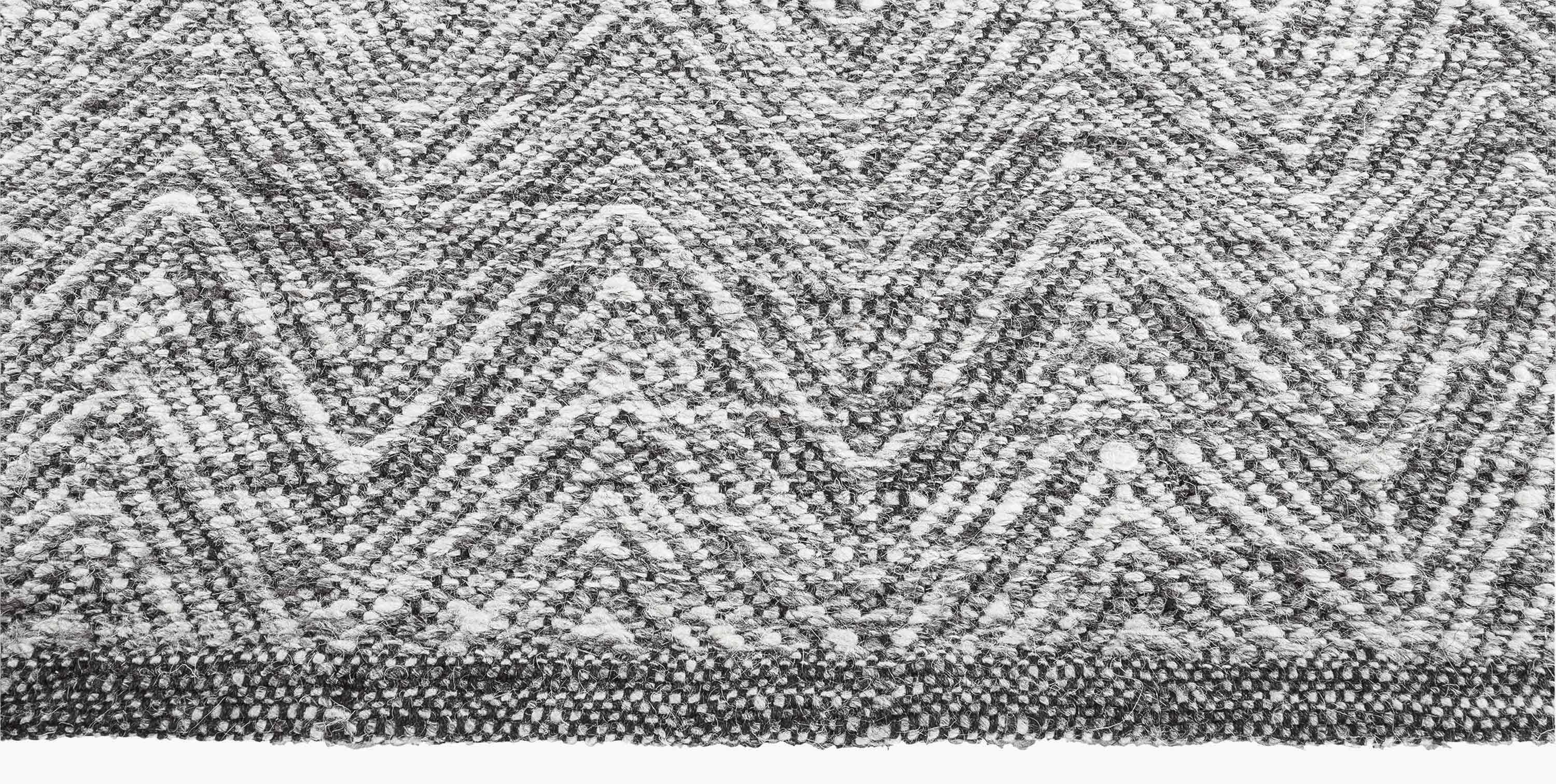 For Sale: Black (Charcoal) Ben Soleimani Ceyah Rug– Hand-woven Plush Textured Wool + Linen Charcoal 6'x9' 3