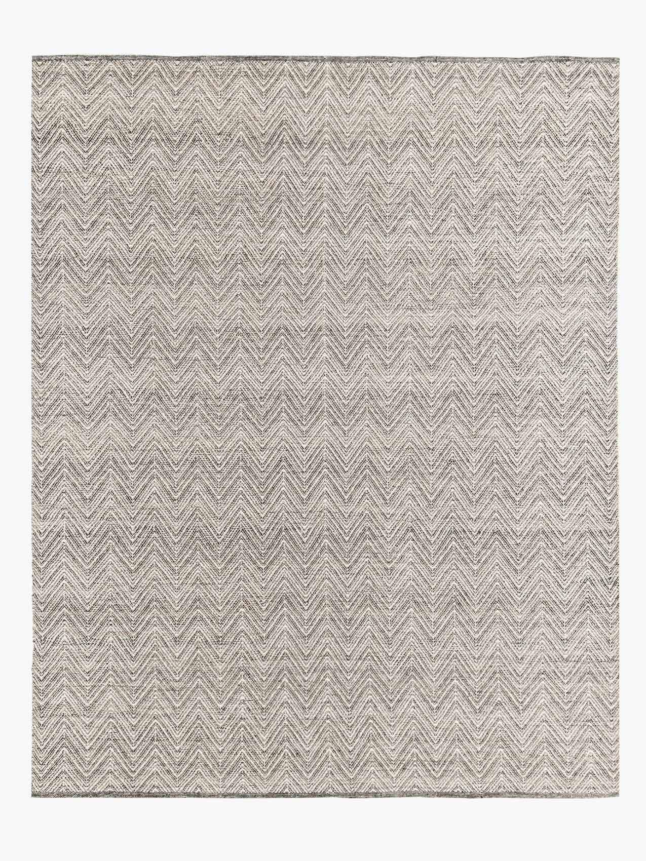 For Sale: Beige (Sand) Ben Soleimani Ceyah Rug– Hand-woven Plush Textured Wool + Linen Charcoal 6'x9'