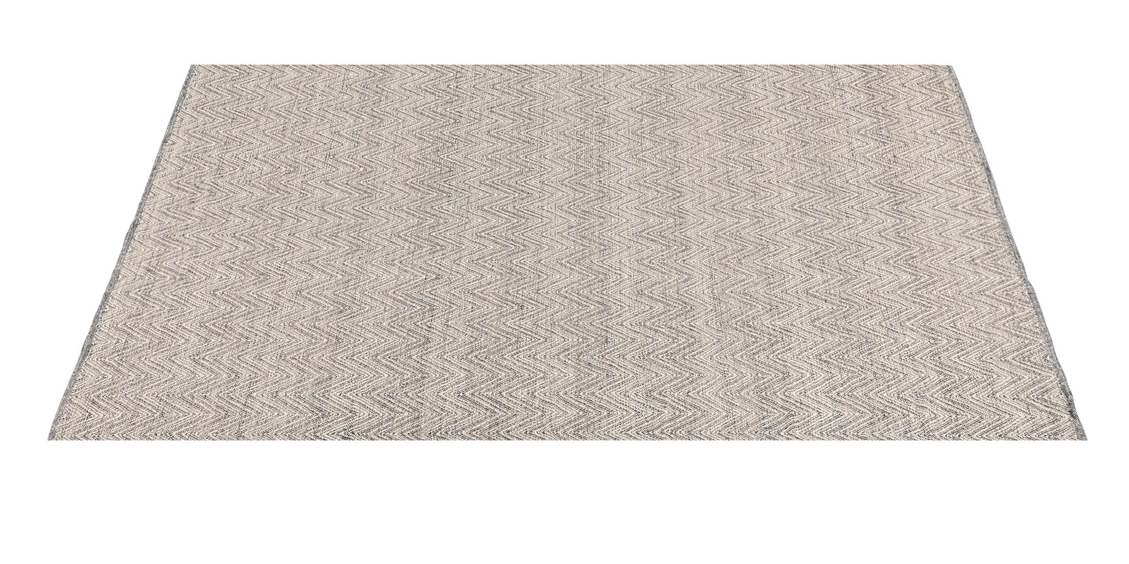 For Sale: Beige (Sand) Ben Soleimani Ceyah Rug– Hand-woven Plush Textured Wool + Linen Charcoal 6'x9' 2