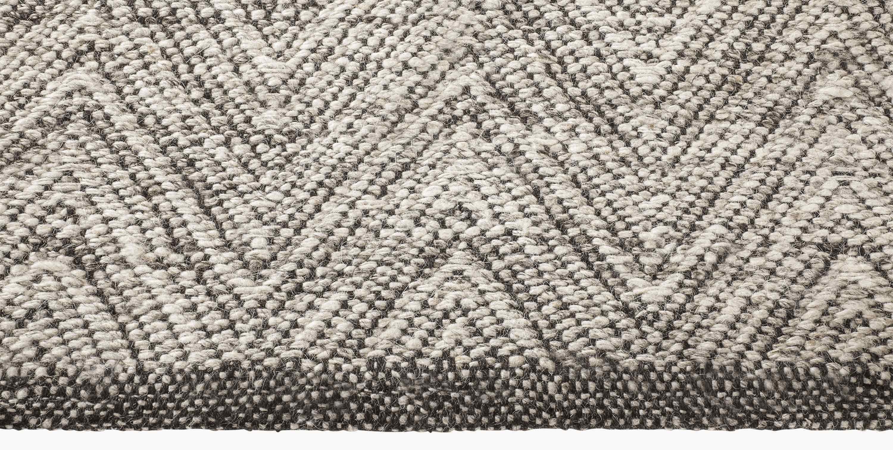 For Sale: Beige (Sand) Ben Soleimani Ceyah Rug– Hand-woven Plush Textured Wool + Linen Charcoal 6'x9' 3