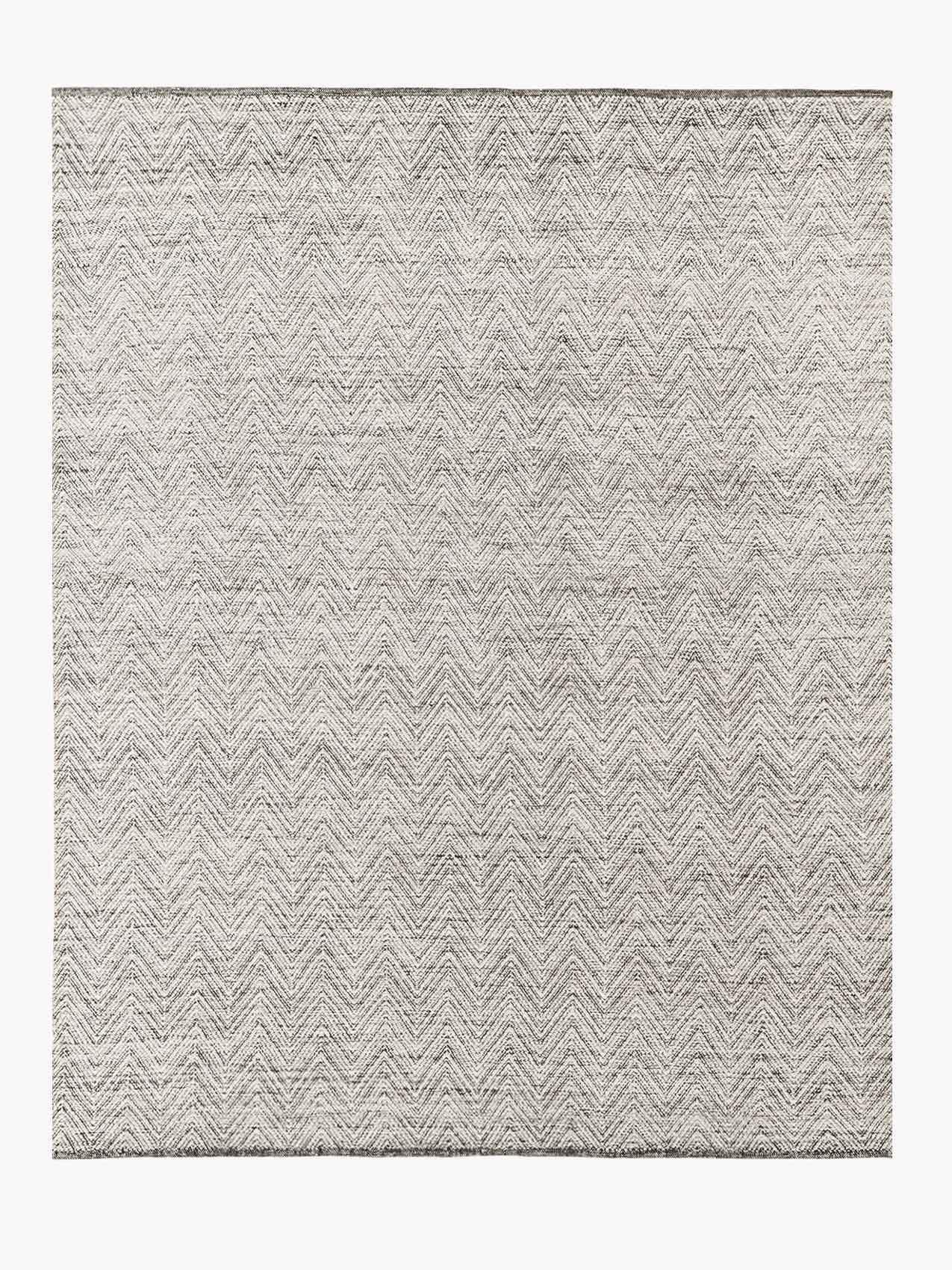 For Sale: Silver Ben Soleimani Ceyah Rug– Hand-woven Plush Textured Wool + Linen Charcoal 6'x9'