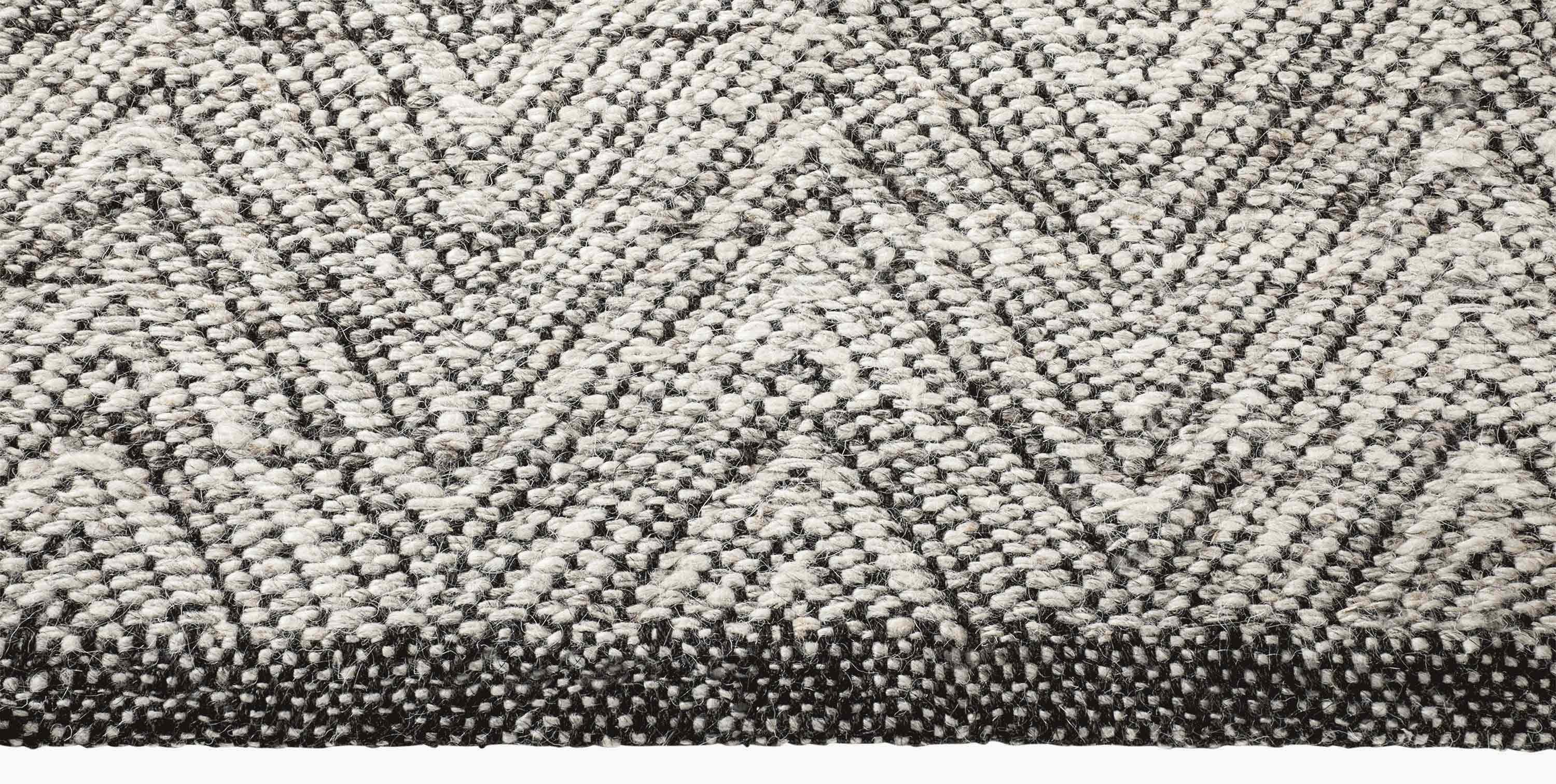 For Sale: Silver Ben Soleimani Ceyah Rug– Hand-woven Plush Textured Wool + Linen Charcoal 6'x9' 3
