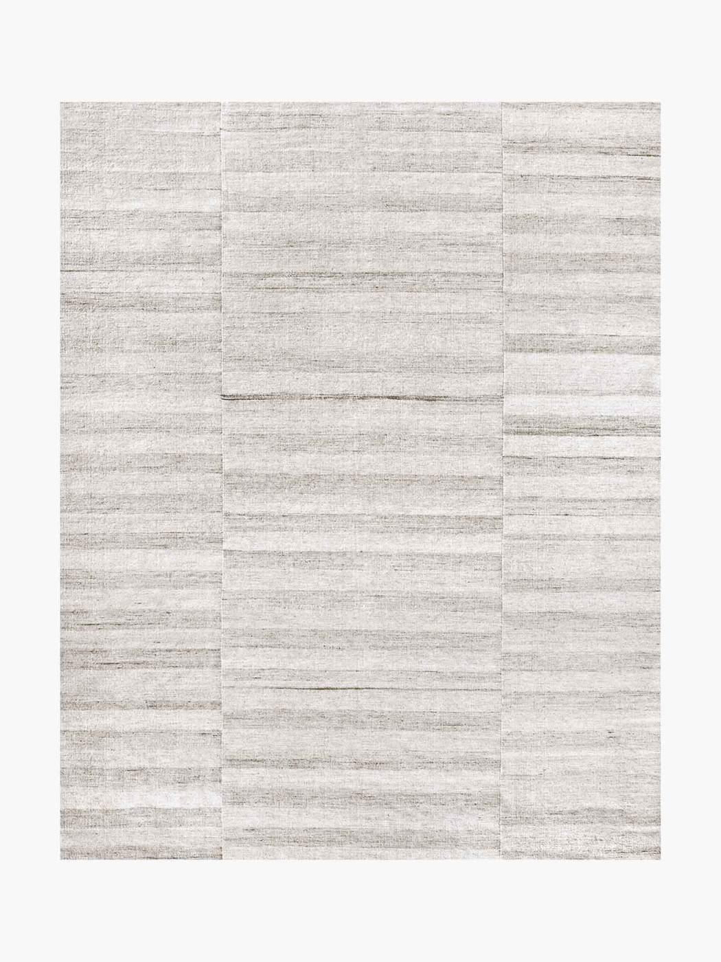 For Sale: Silver (Alterno Silver) Ben Soleimani Alterno Rug– Hand-woven Textured Soft Wool Sand 6'x9'