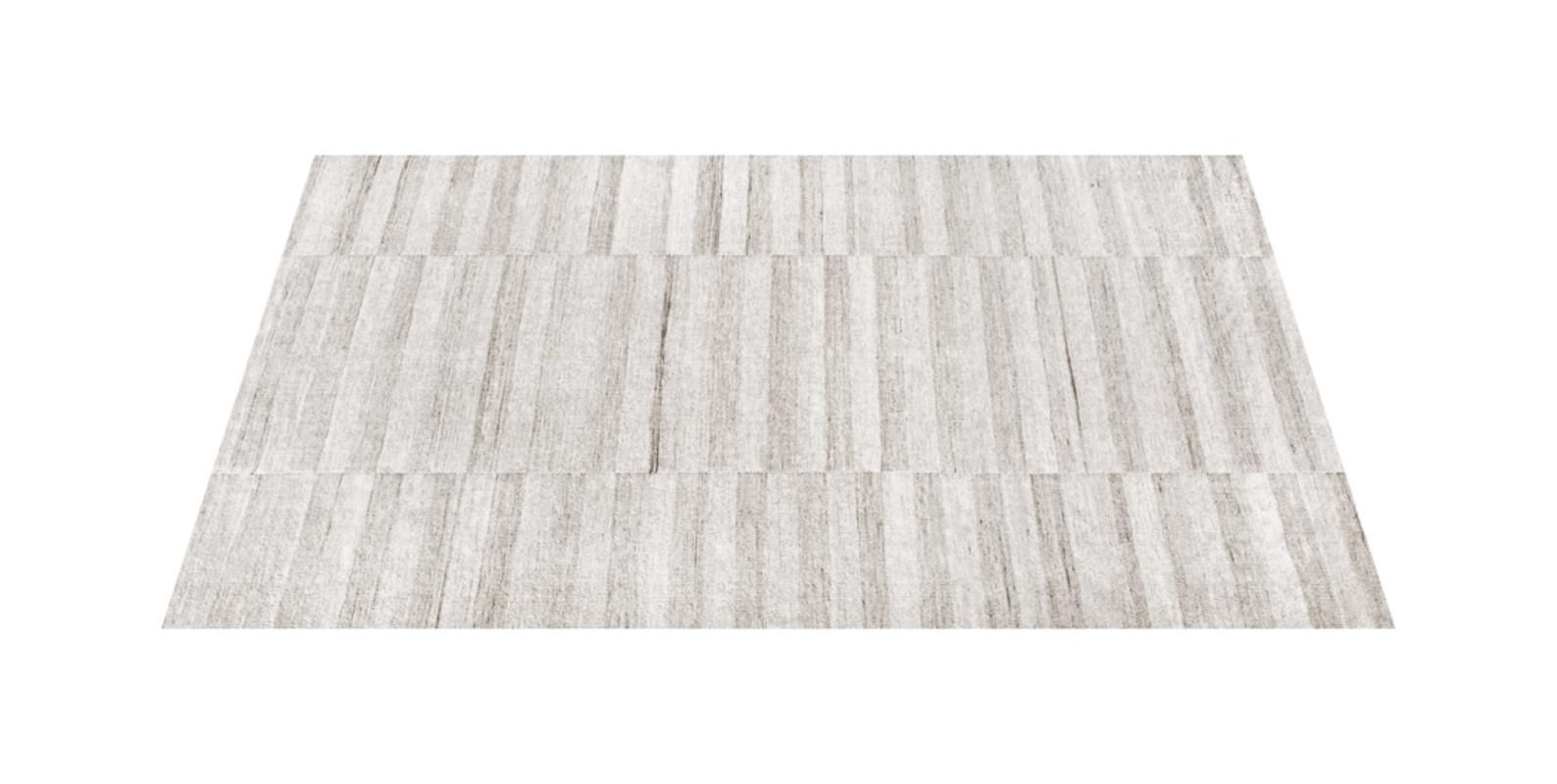 For Sale: Silver (Alterno Silver) Ben Soleimani Alterno Rug– Hand-woven Textured Soft Wool Sand 6'x9' 2