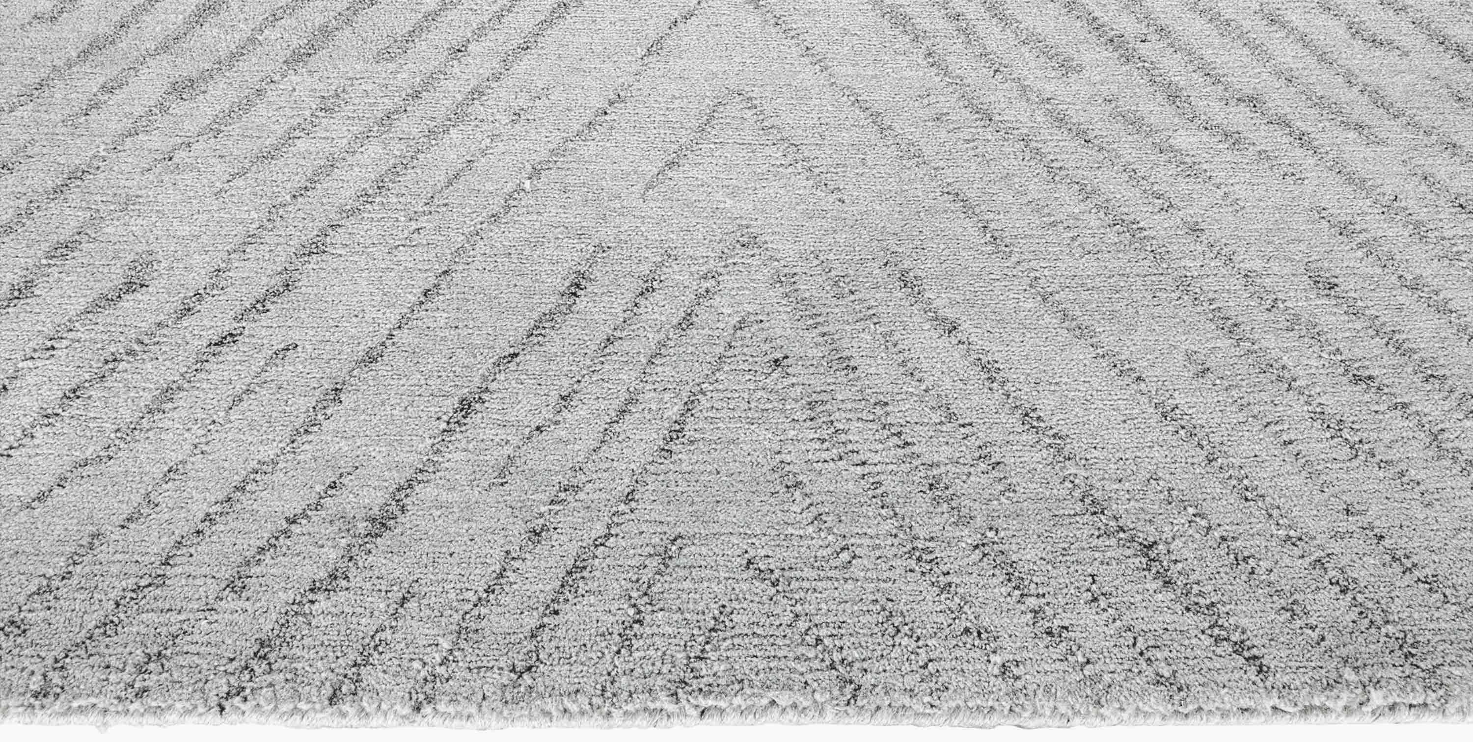 For Sale: Gray (Nickel/Carbon) Ben Soleimani Performance Setta Rug– Handknotted Soft Pile Nickel/Carbon 6'x9' 3