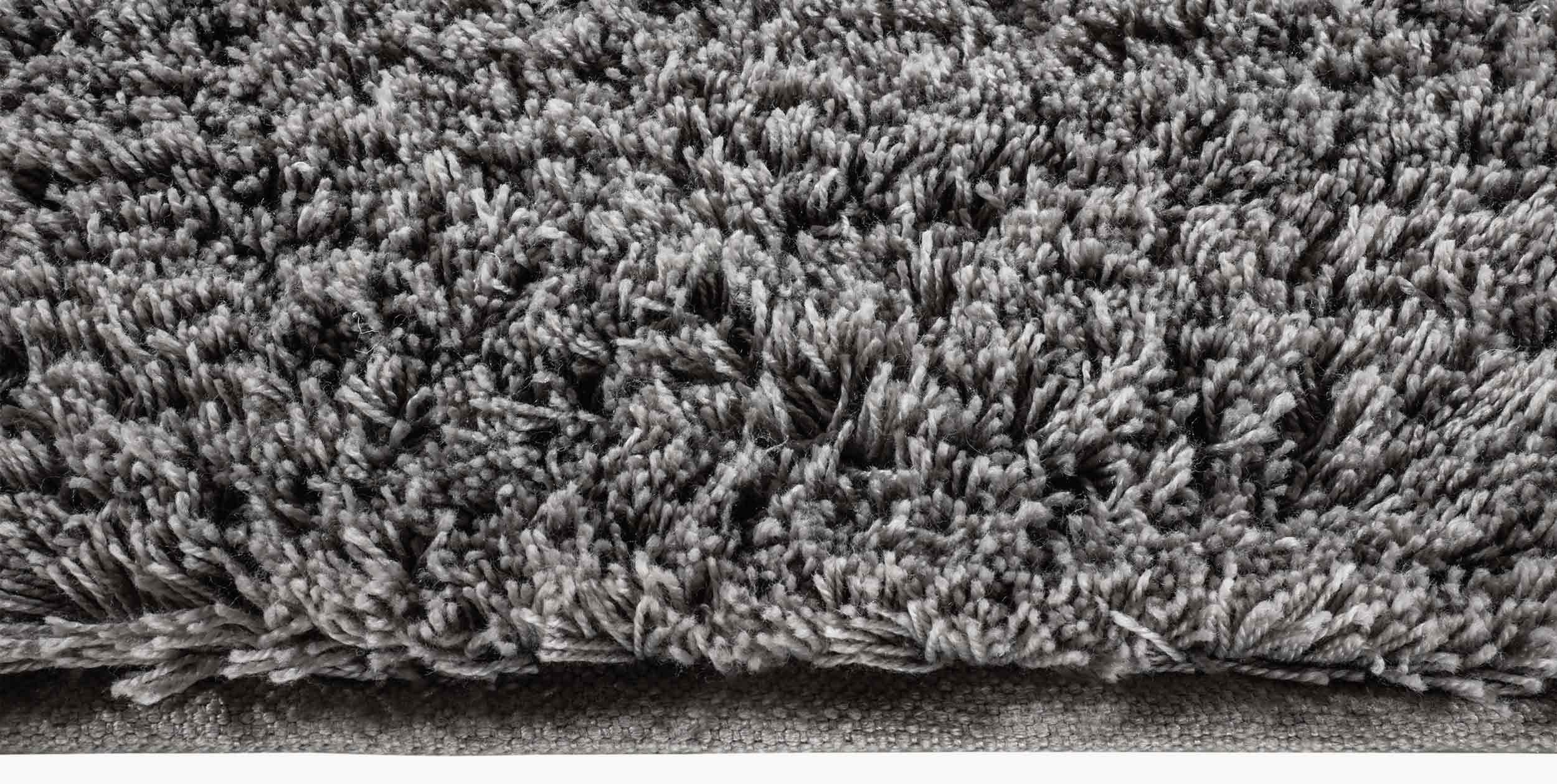 For Sale: Gray (Nickel/Carbon) Ben Soleimani Performance Shag Rug– Hand-woven Ultra-plush 6'x9' 3