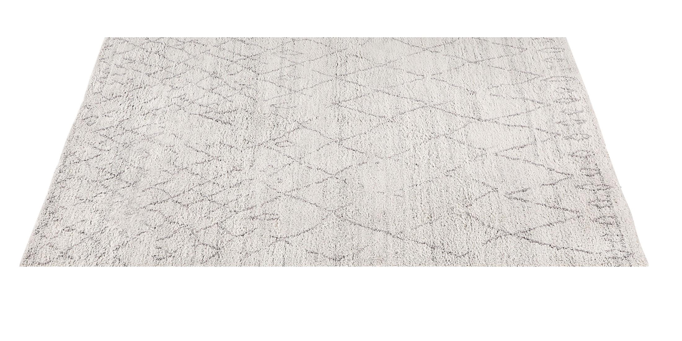 For Sale: Beige (Silver/Taupe) Ben Soleimani Performance Elda Rug– Moroccan Hand-knotted Charcoal 6'x9' 2