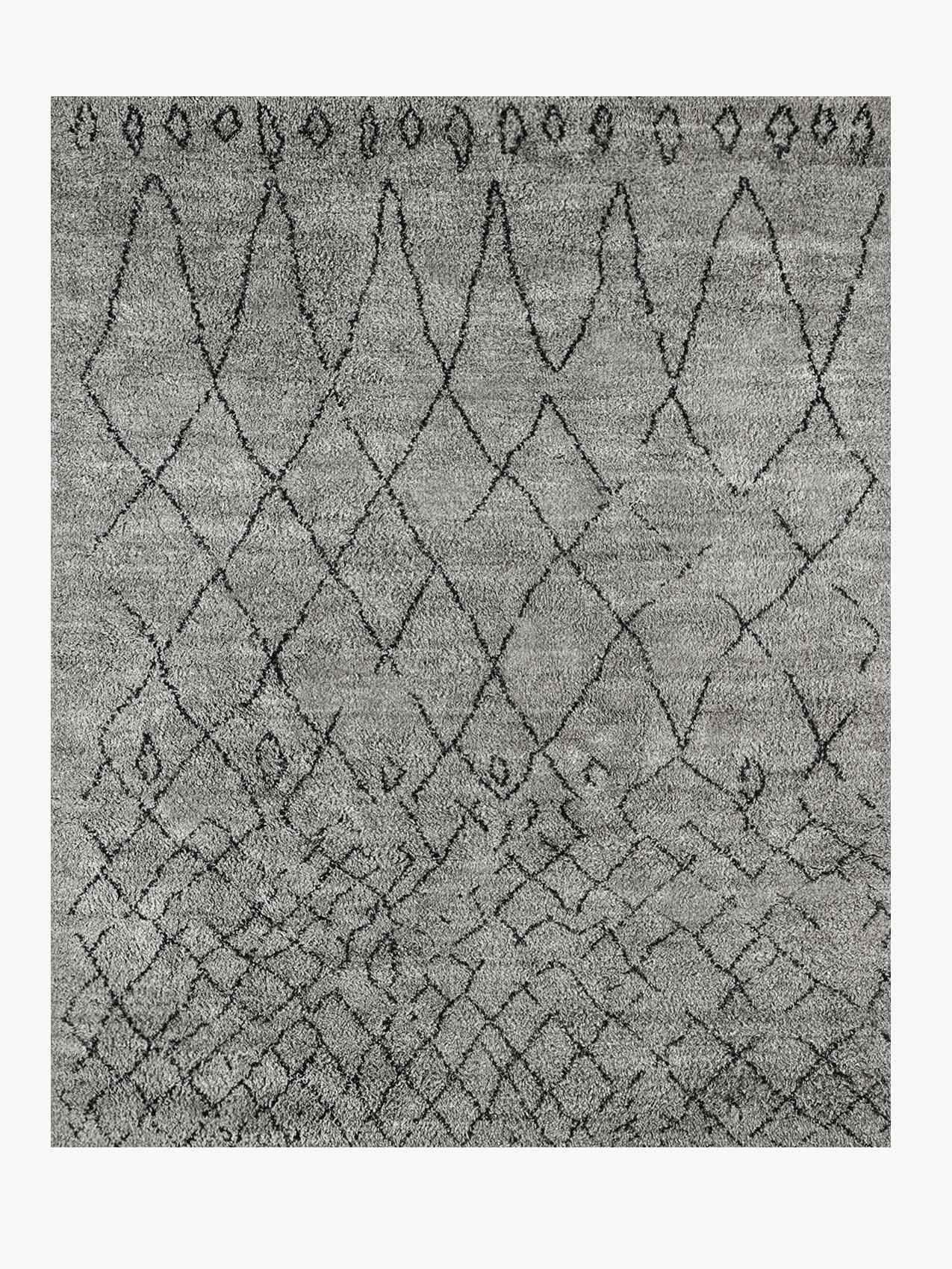 For Sale: Gray (Grey/Graphite) Ben Soleimani Performance Elda Rug– Moroccan Hand-knotted Charcoal 6'x9'