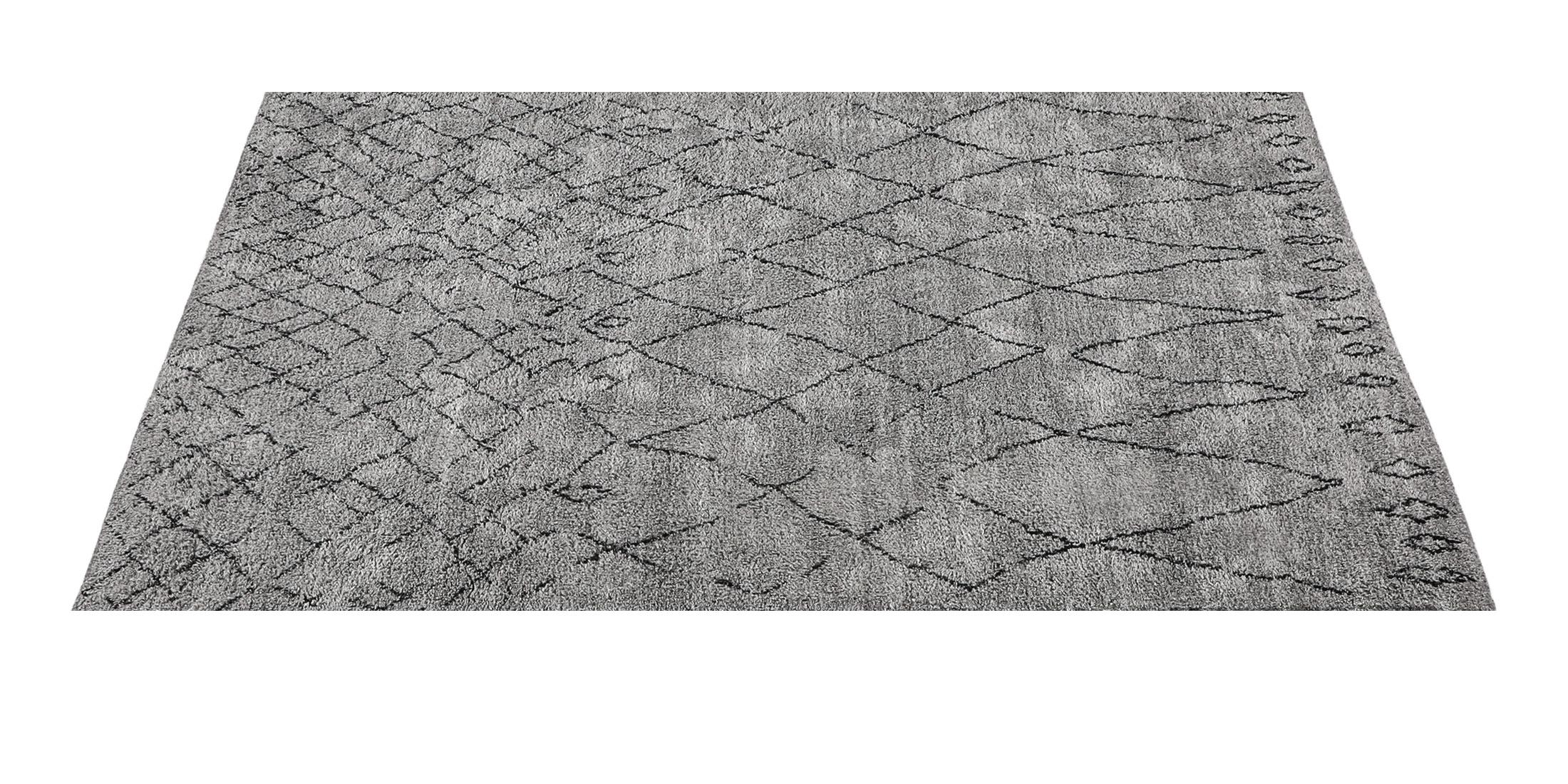 For Sale: Gray (Grey/Graphite) Ben Soleimani Performance Elda Rug– Moroccan Hand-knotted Charcoal 6'x9' 2