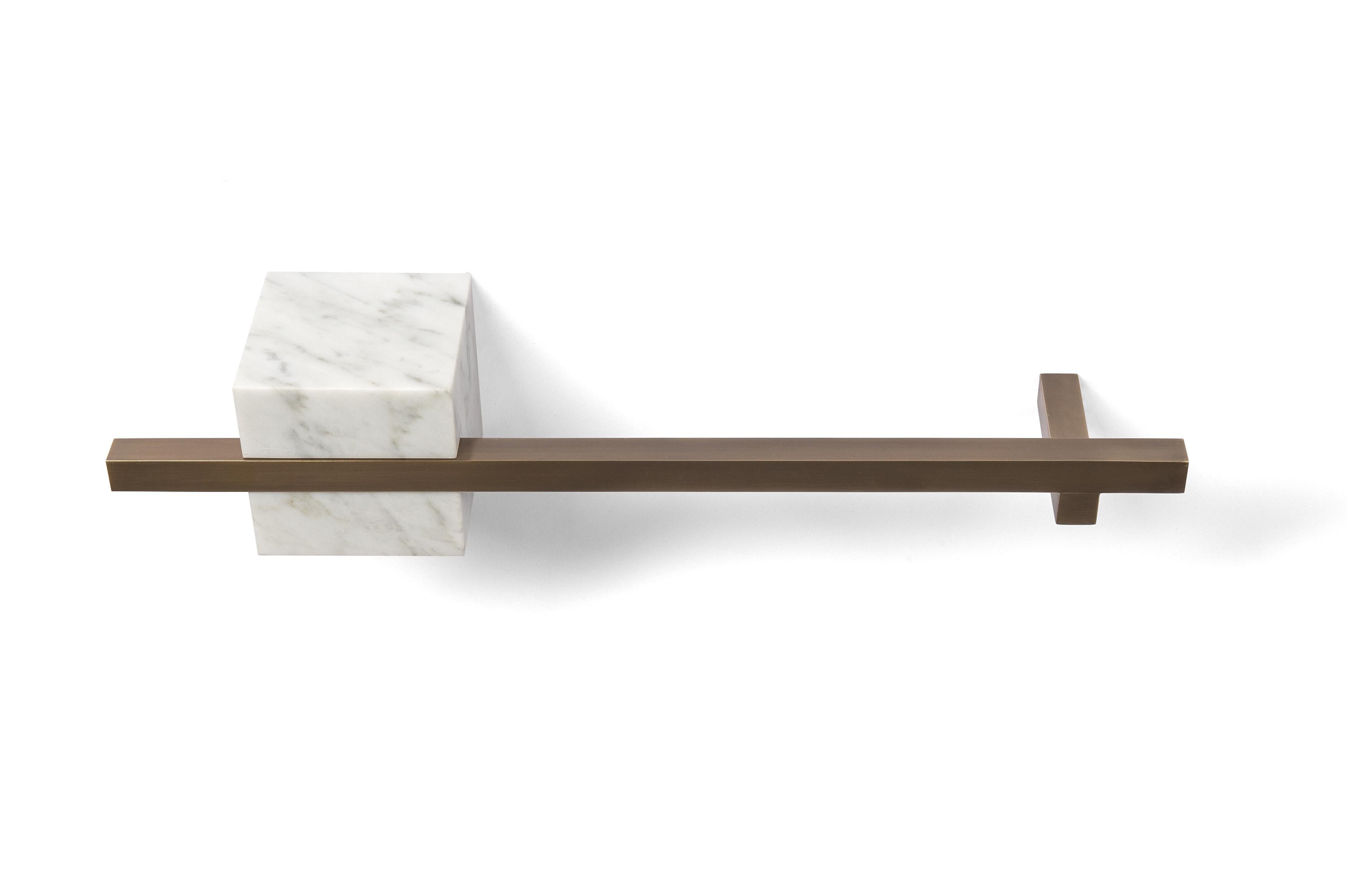 For Sale: White (Bianco Carrara) Salvatori TABL-EAU Medium Robe Hook by Silvia Fanticelli 2