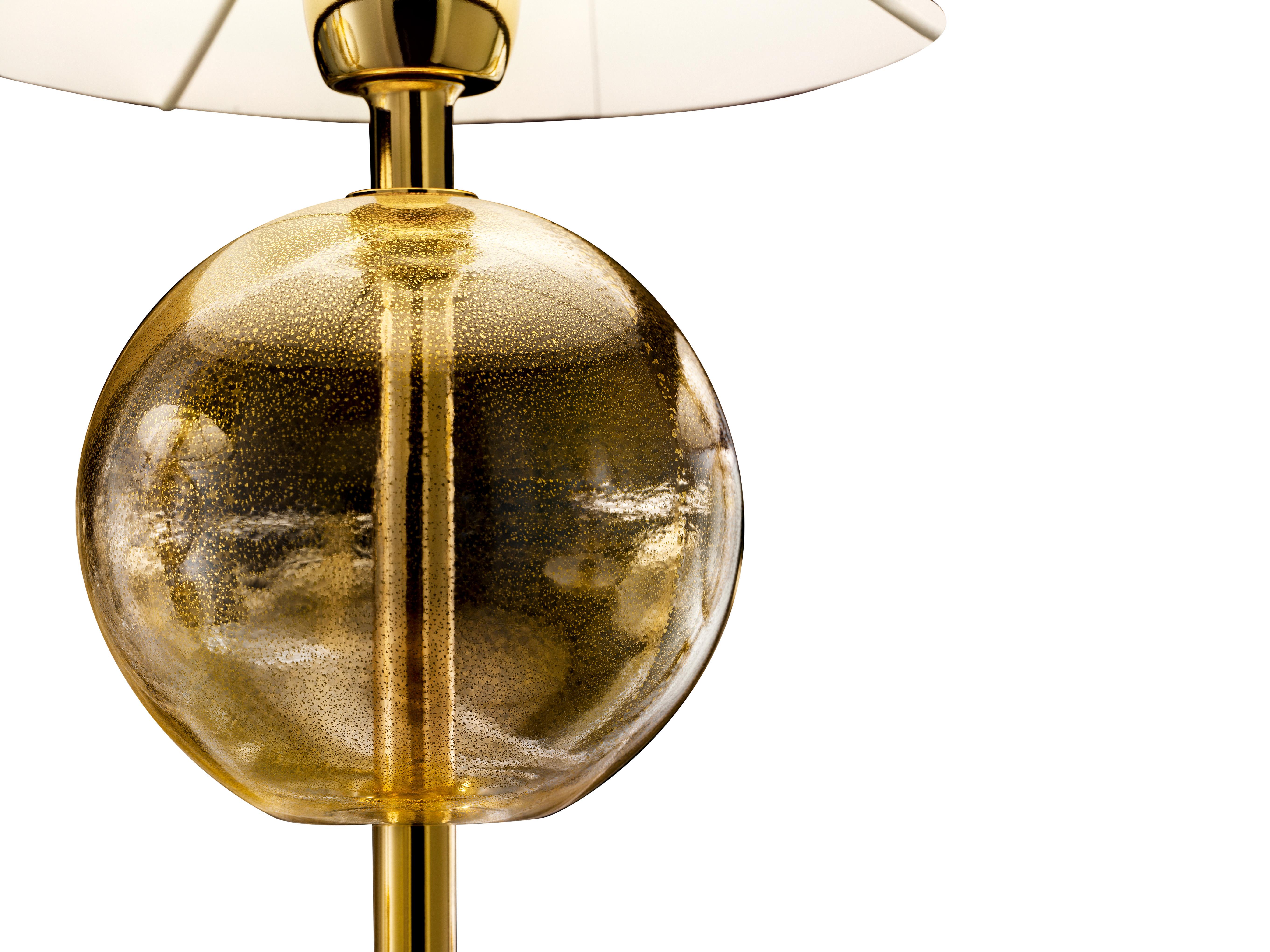 Gold (Gold_OO) Vermont 5550 12 Chandelier in Glass with Black Shade, by Barovier&Toso 4