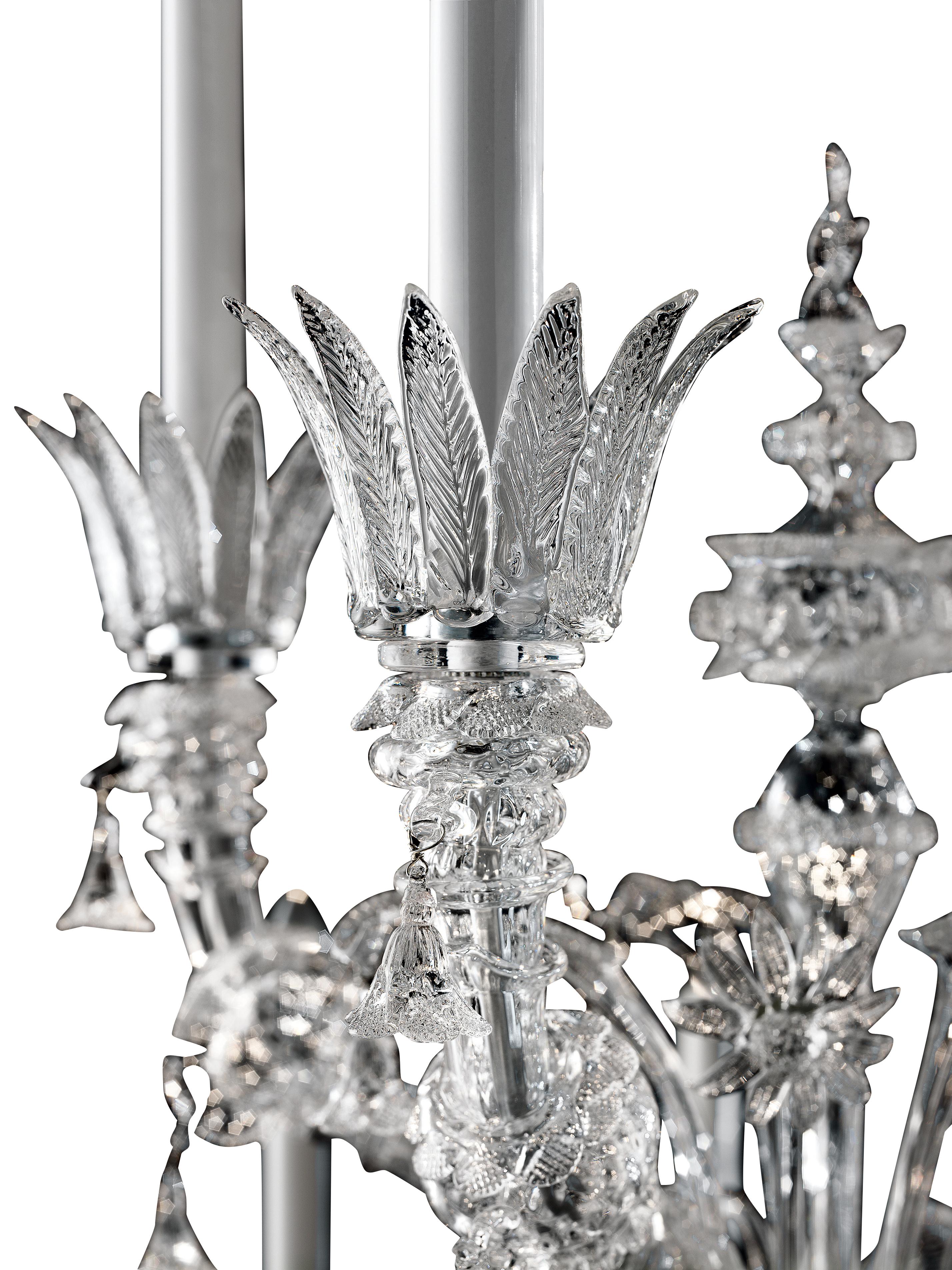 Clear (Crystal_CC) 4607 20 Chandelier in Crystal Glass, by Barovier&Toso 4