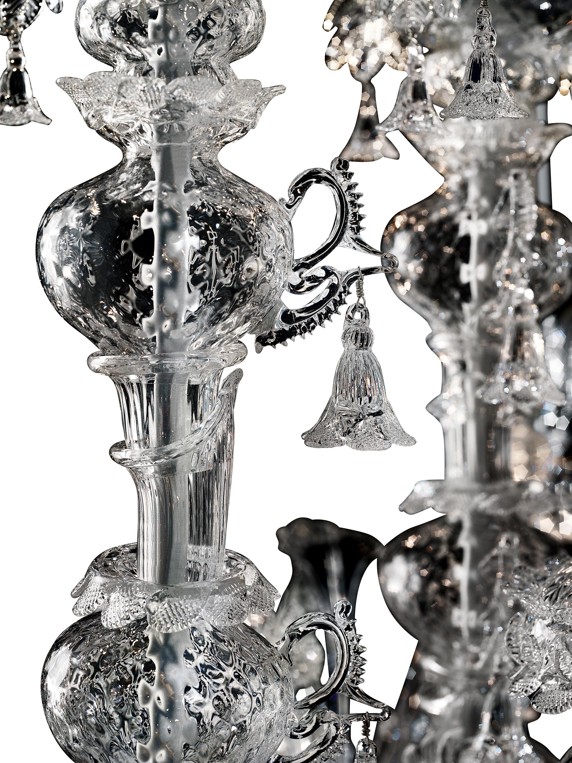Clear (Crystal_CC) 4607 20 Chandelier in Crystal Glass, by Barovier&Toso 5