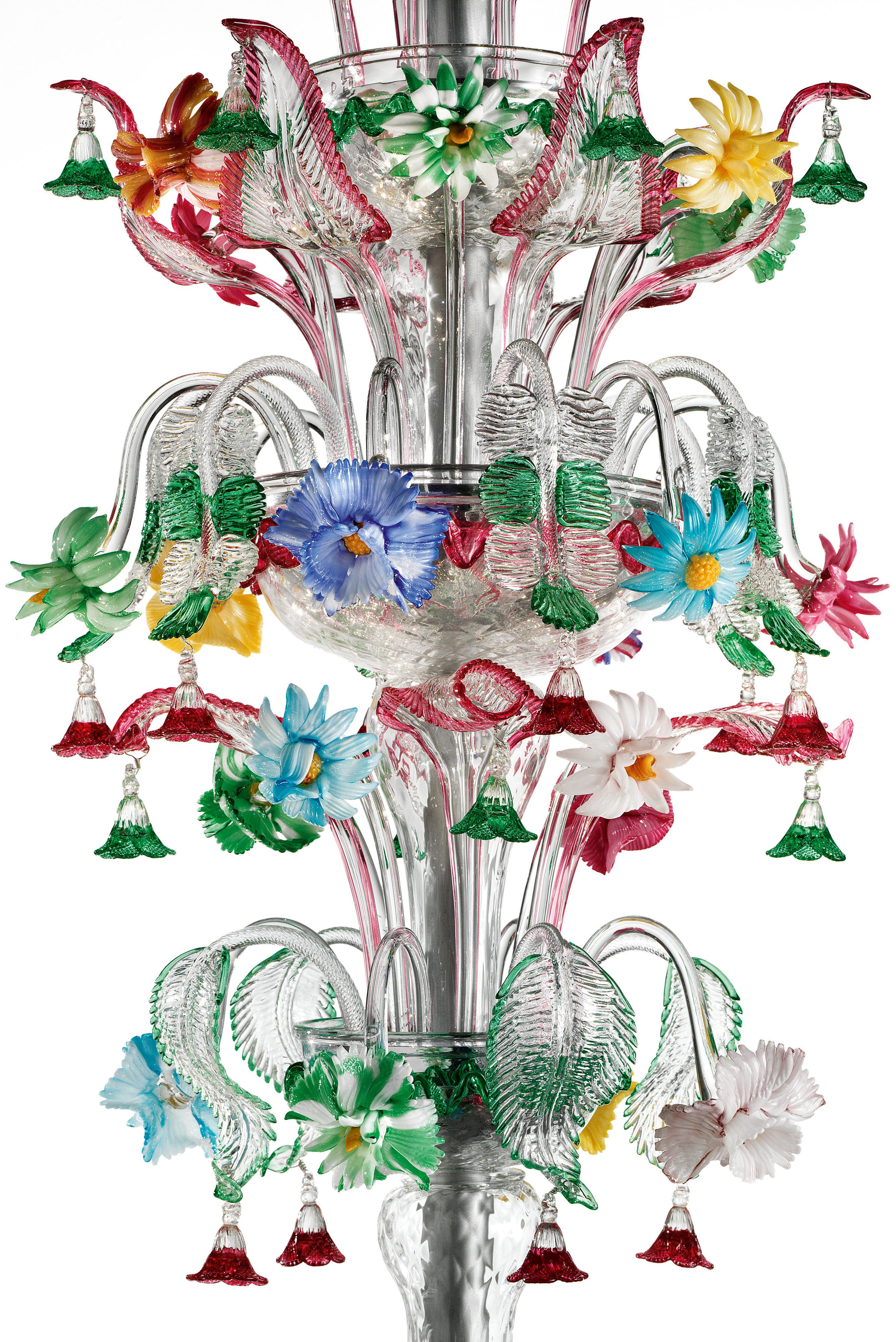 Multi (Polychrome_PC) 4607 36 Chandelier in Crystal Glass, by Barovier&Toso 6