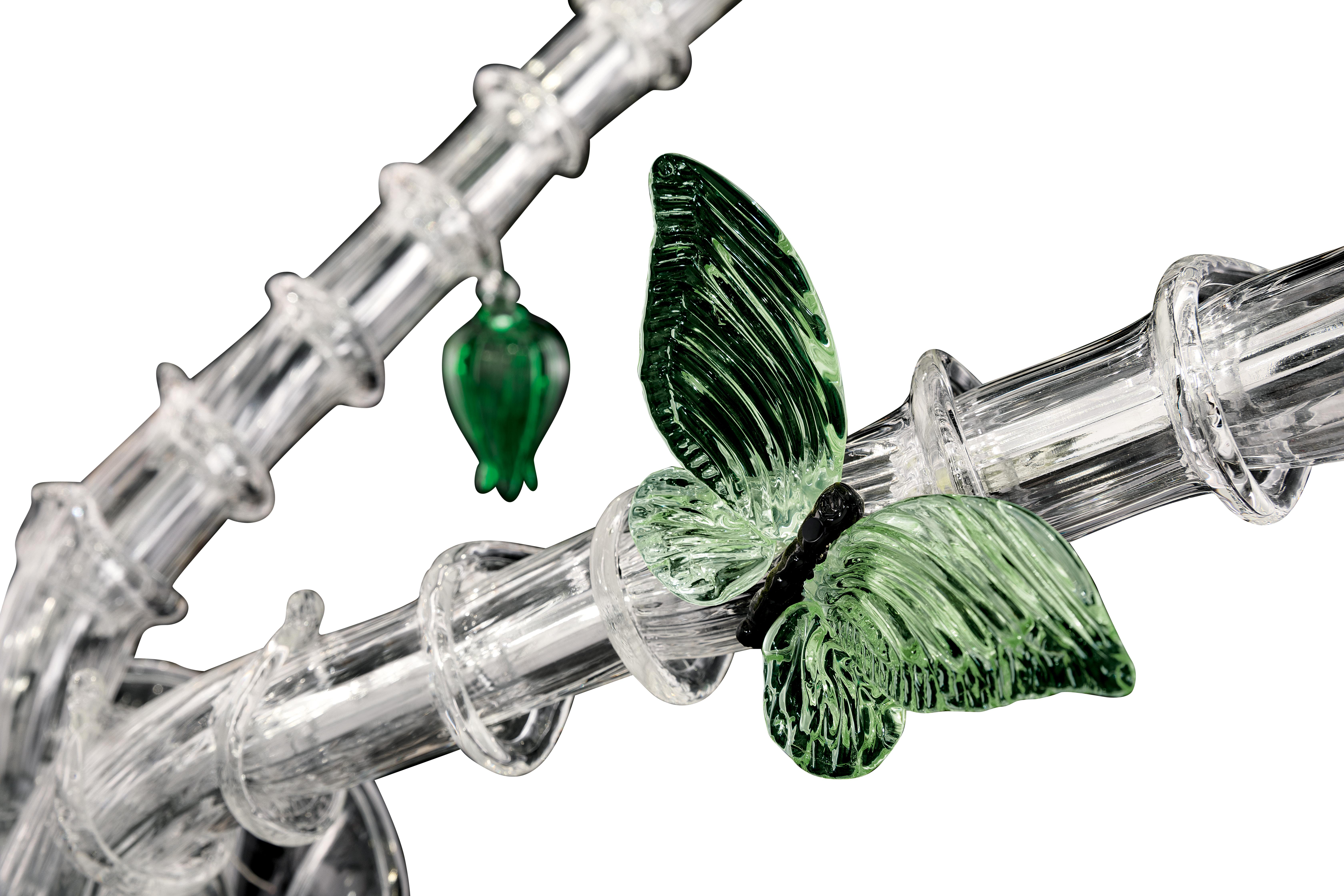 Green (Crystal/ Antalia Green/ Liquid Citron_AU) Adonis 7360 13 Chandelier in Glass, by Marcel Wanders from Barovier&Toso 2