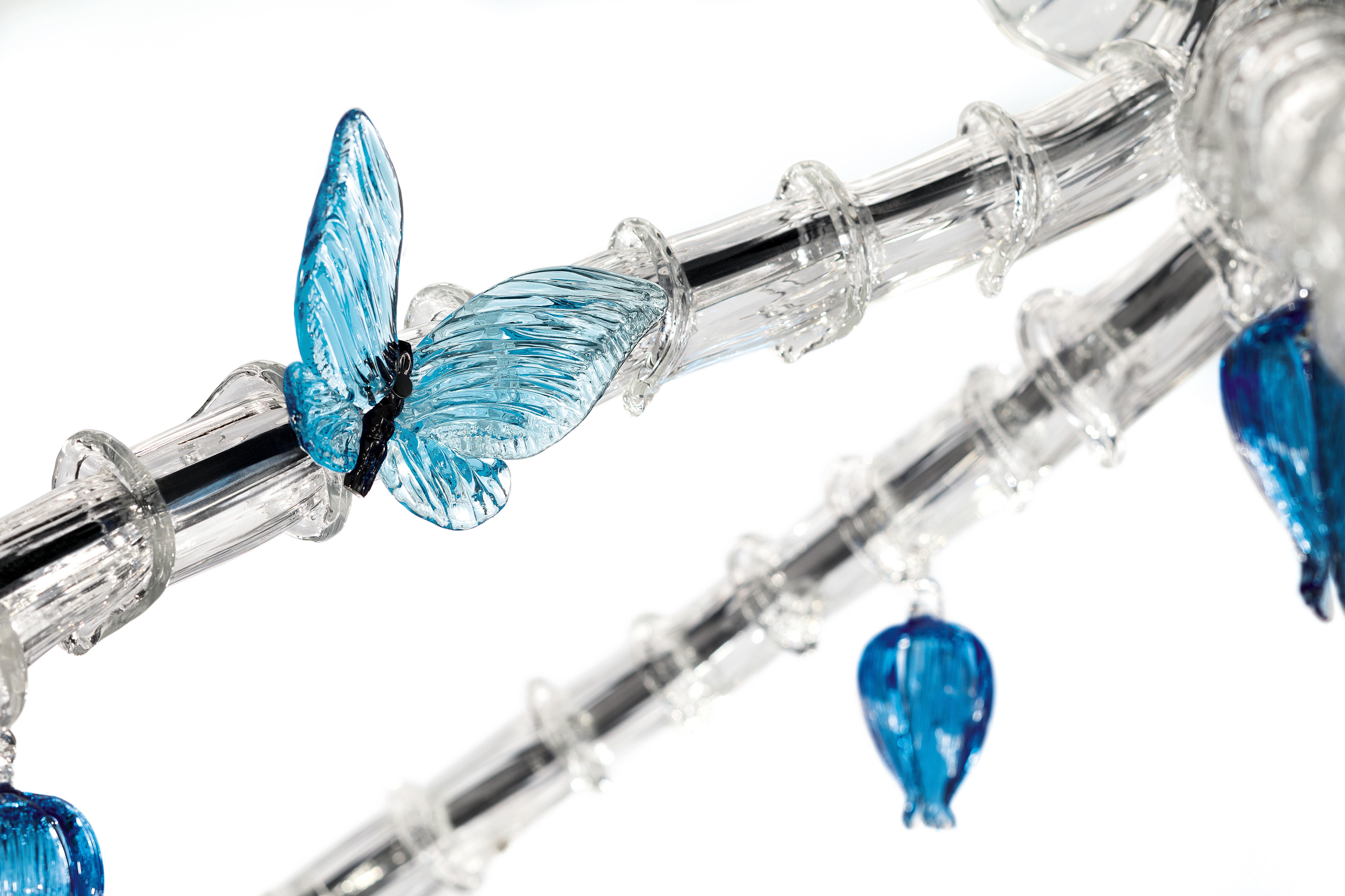 Blue (Crystal/ Bluastro/ Aquamarine_LA) Adonis 7360 13 Chandelier in Glass, by Marcel Wanders from Barovier&Toso 2